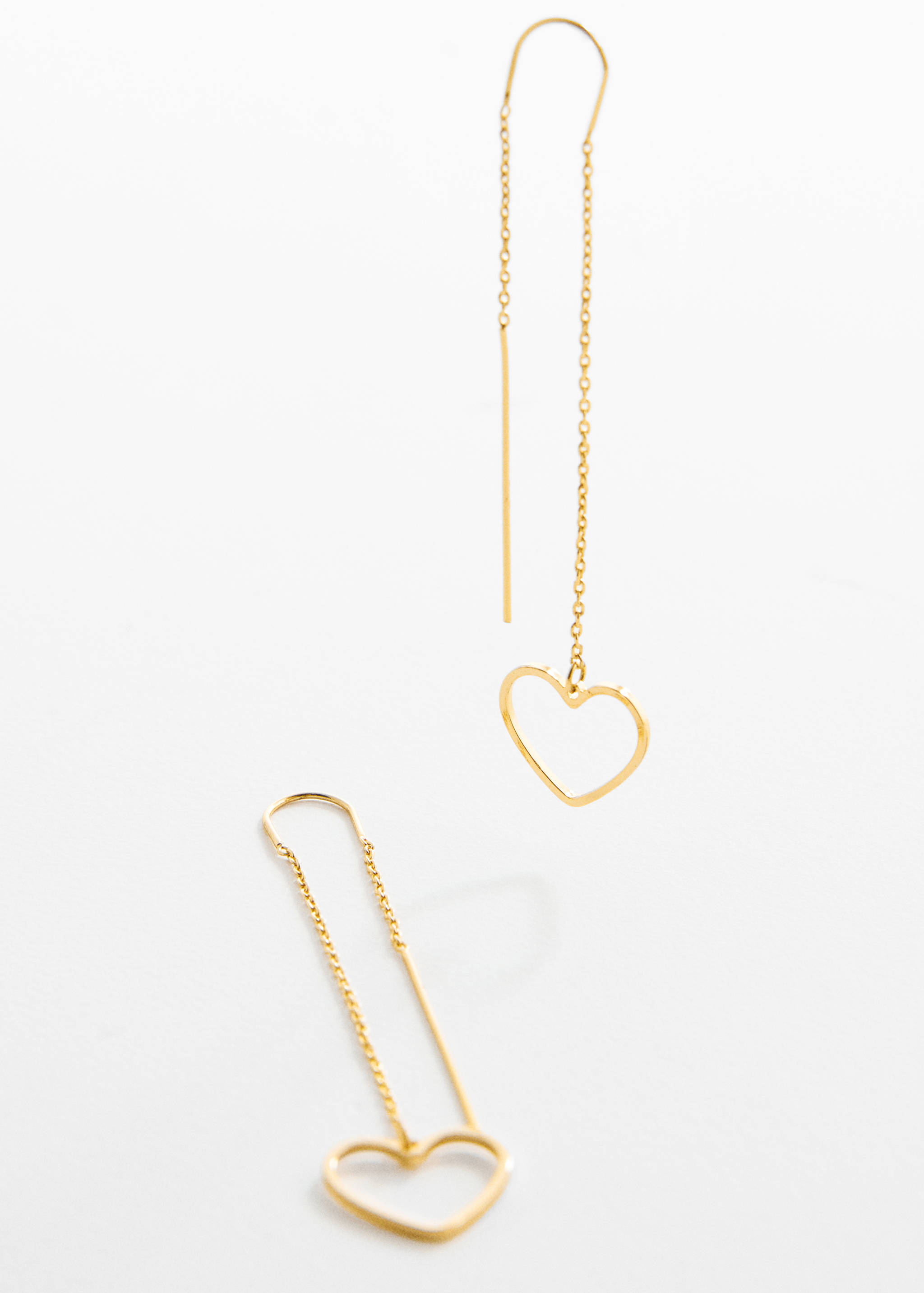 Earrings with hearts thread - Medium plane