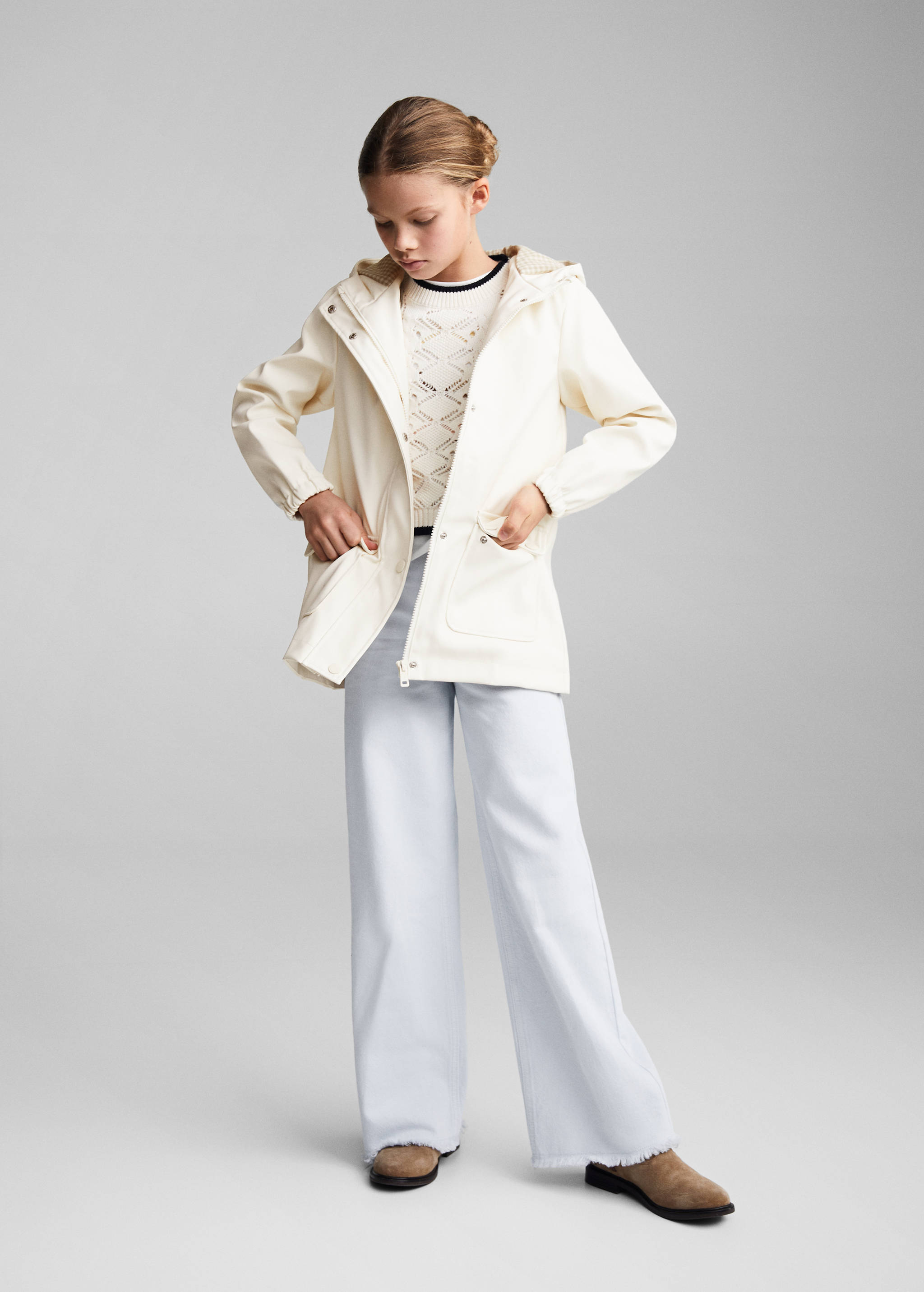 Veste imperméable à capuche - Plan général