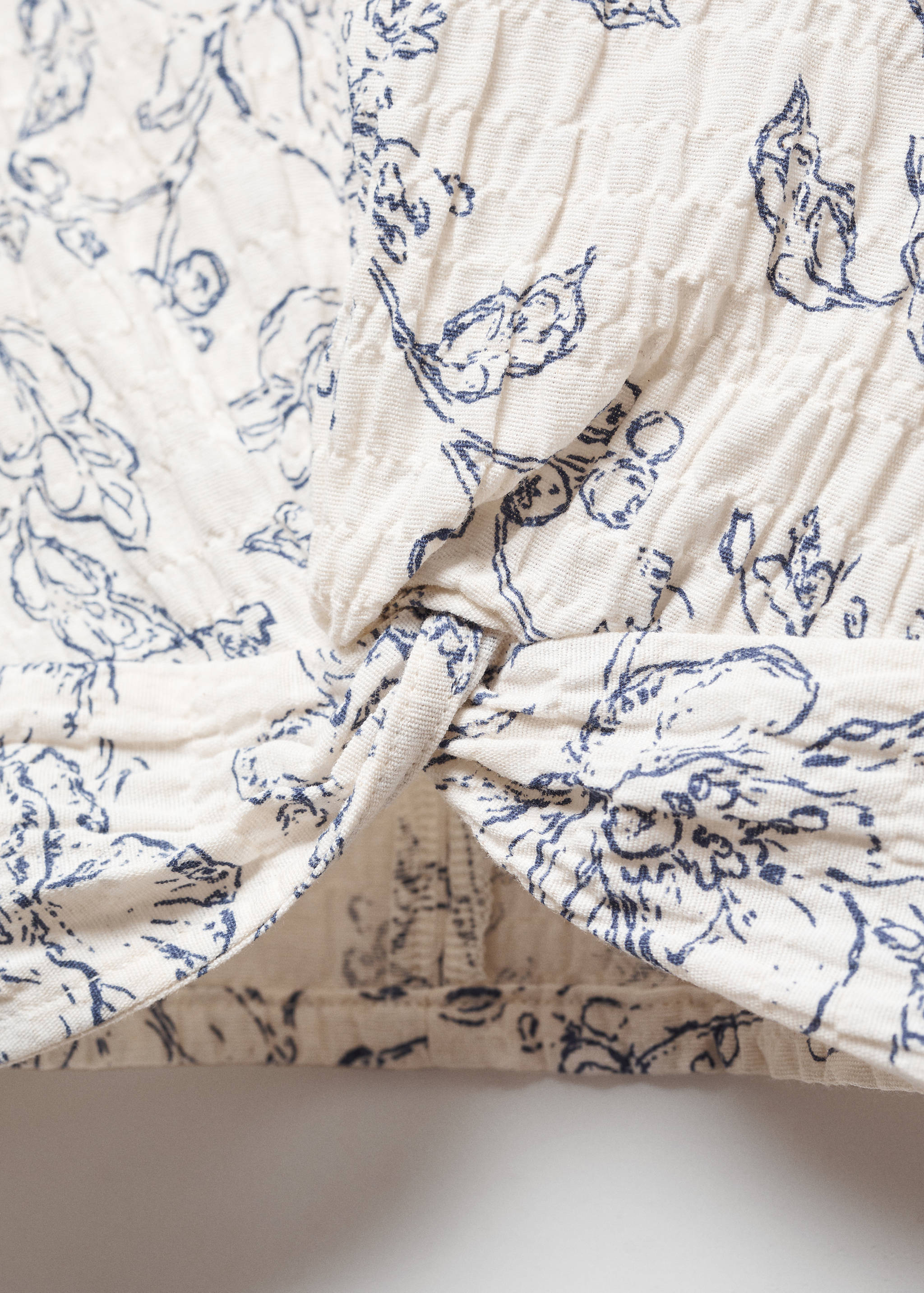 Potištěná blůza s uzlem - Detail zboží 8