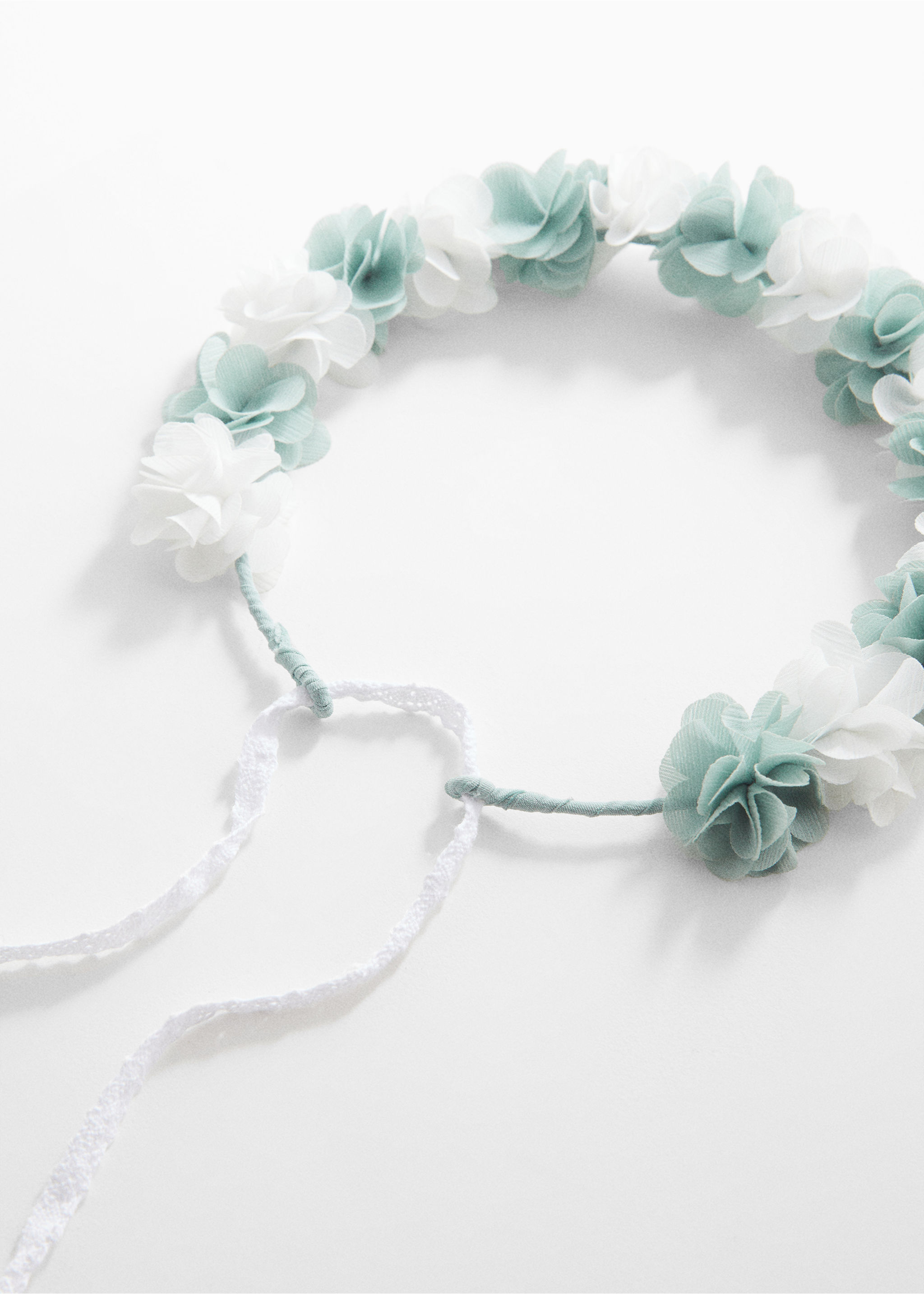 Headband with embossed flowers - Medium plane