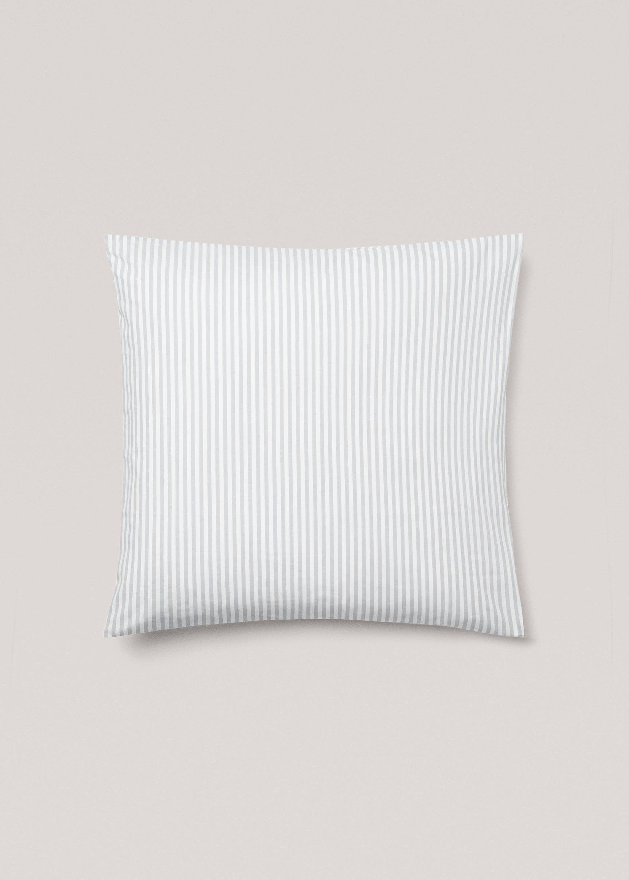 Striped cotton pillowcase 60x60cm (Pack of 2) - Article without model