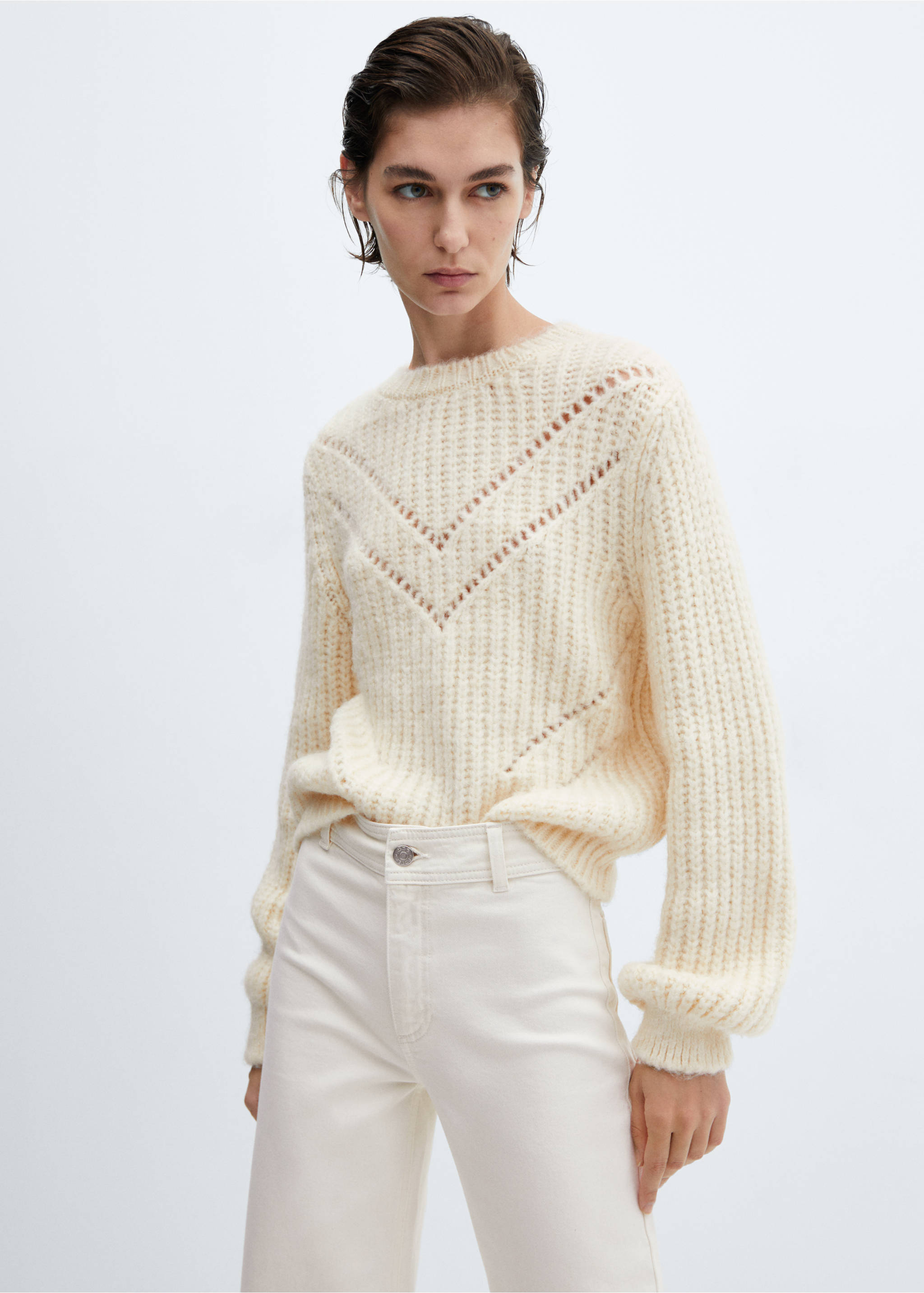 Catherin culotte high-rise jeans - Details of the article 1, Off White. Ref: 67024033-00.