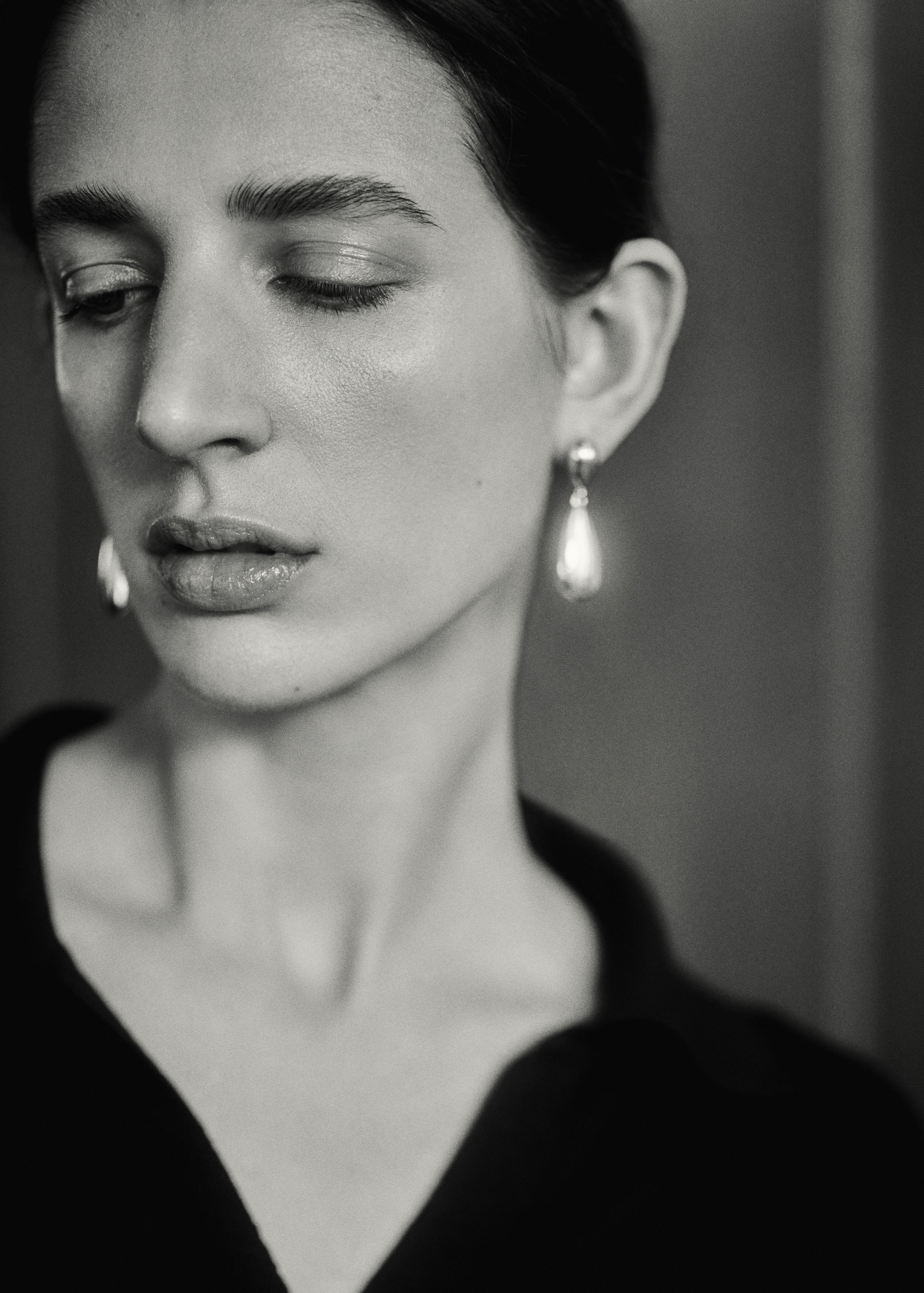 Boucles d'oreilles pendentifs métalliques - Plan général