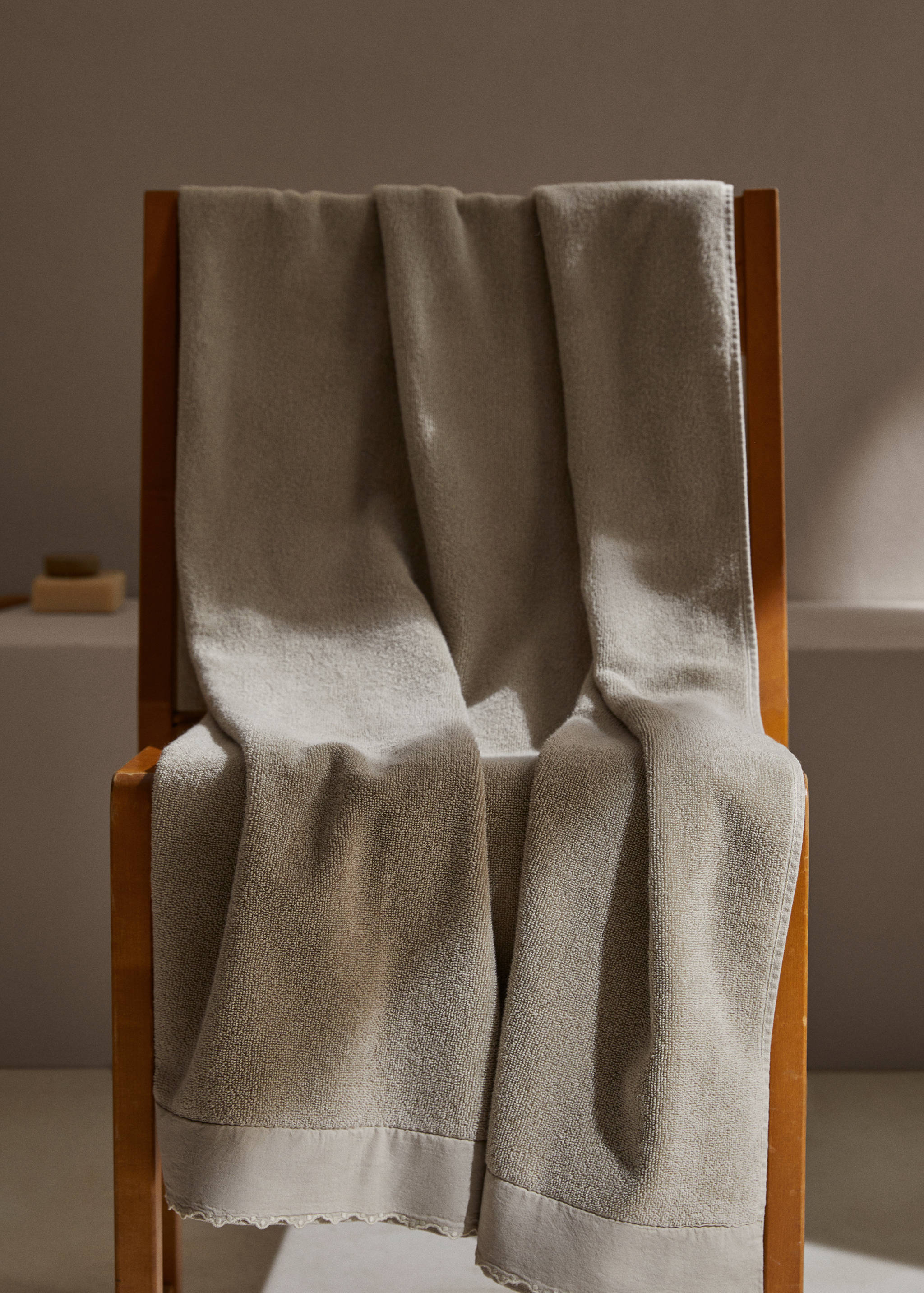 Cotton bath towel 90x150cm - General plane