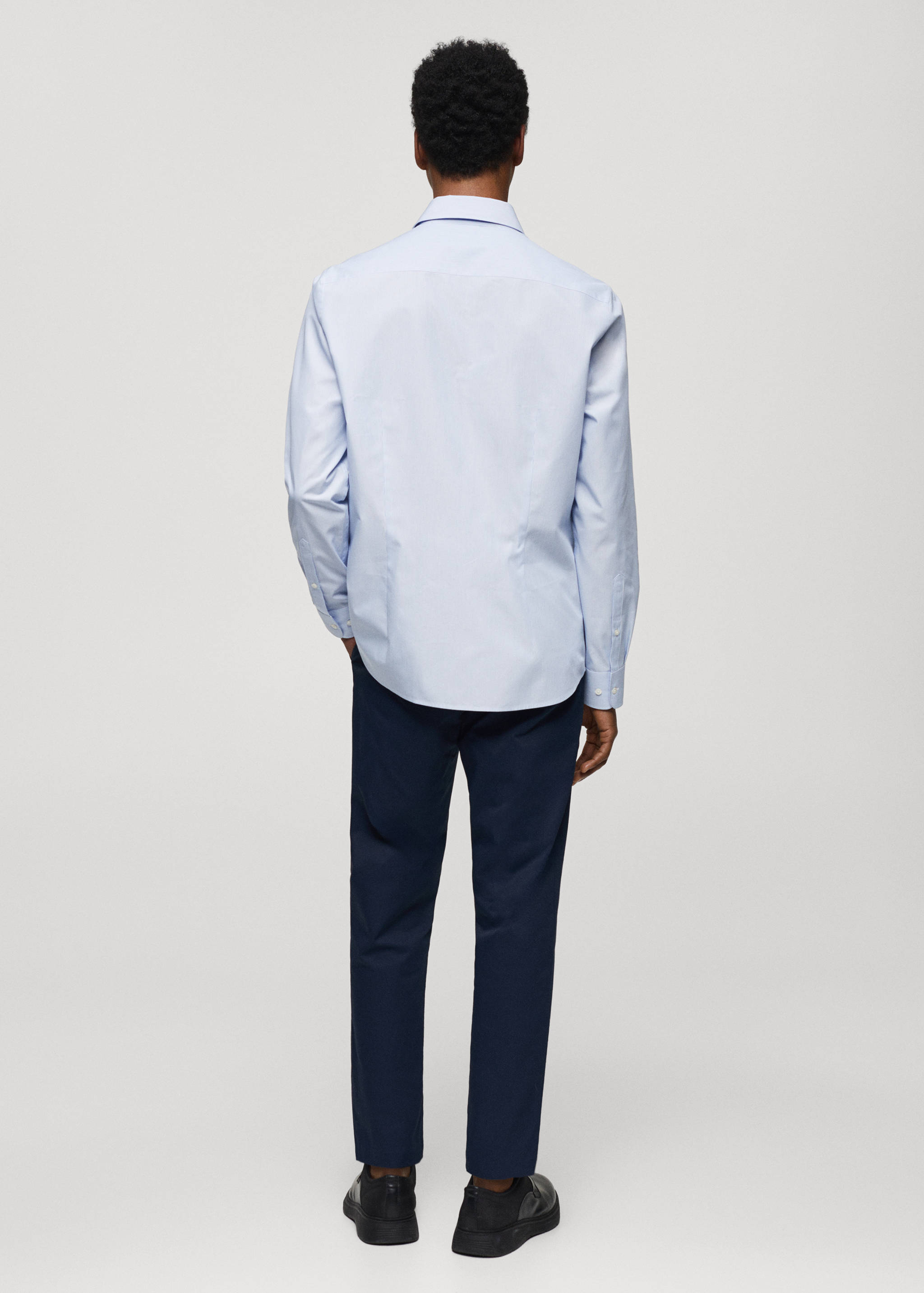 Slim-fit striped Coolmax® shirt - Reverse of the article