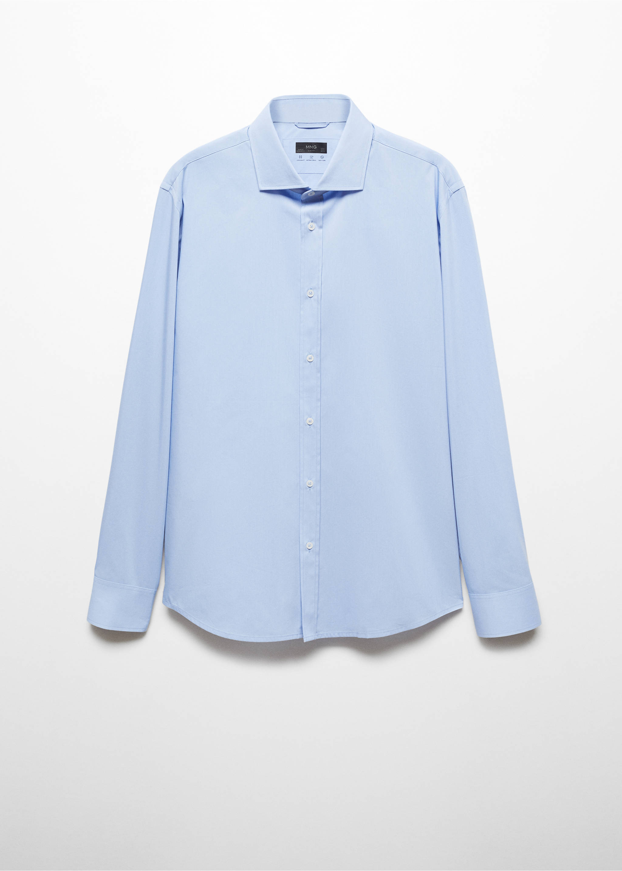 Coolmax® cotton shirt - Article without model, Sky Blue. Ref: 67024450-00.