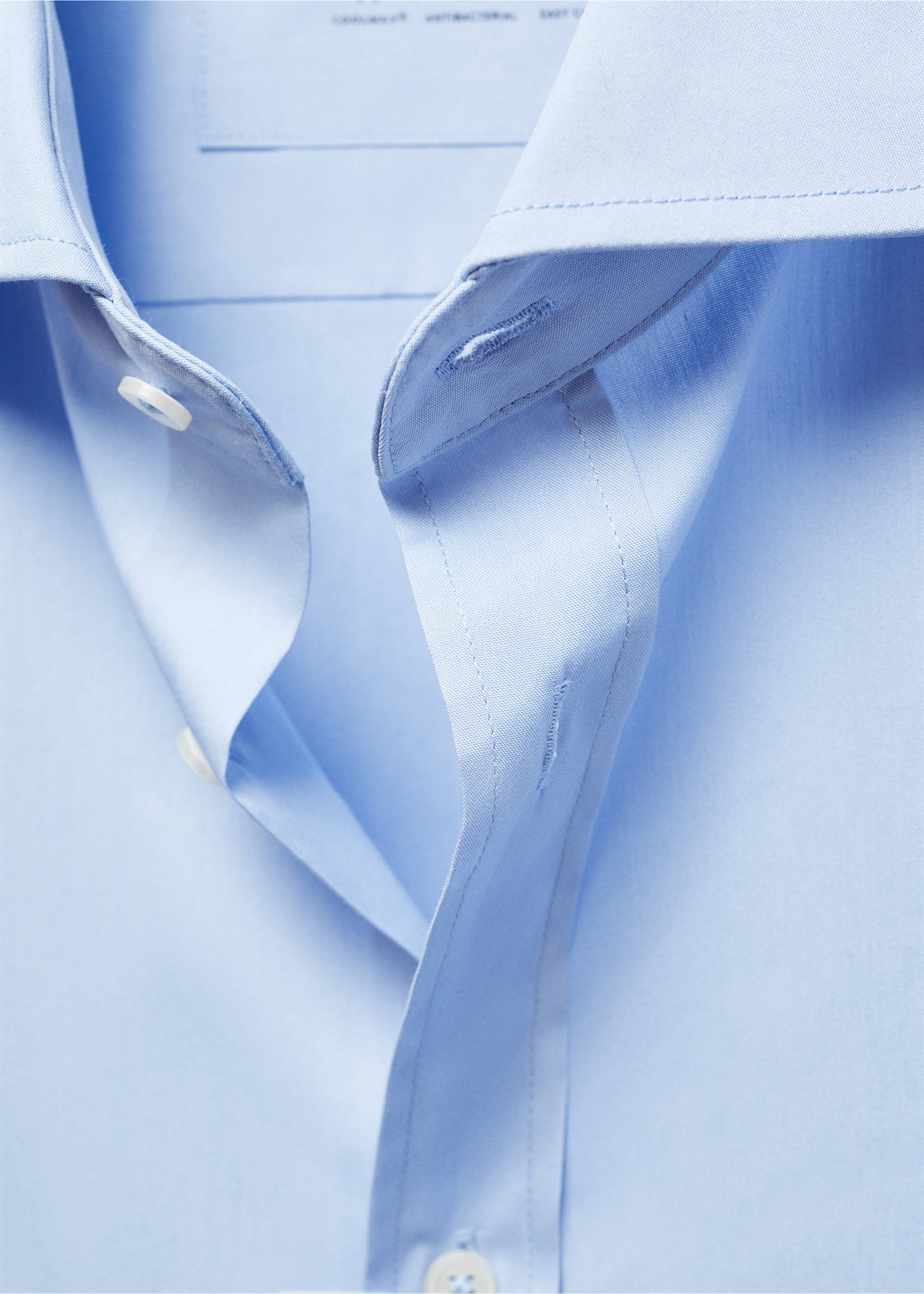 Coolmax® cotton shirt - Details of the article 8, Sky Blue. Ref: 67024450-00.