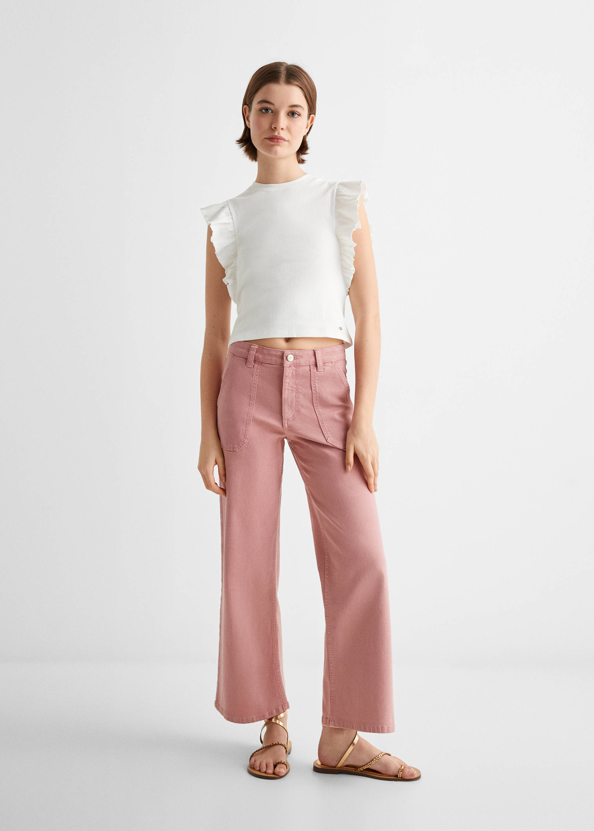 Camiseta algodón volantes - Plano general