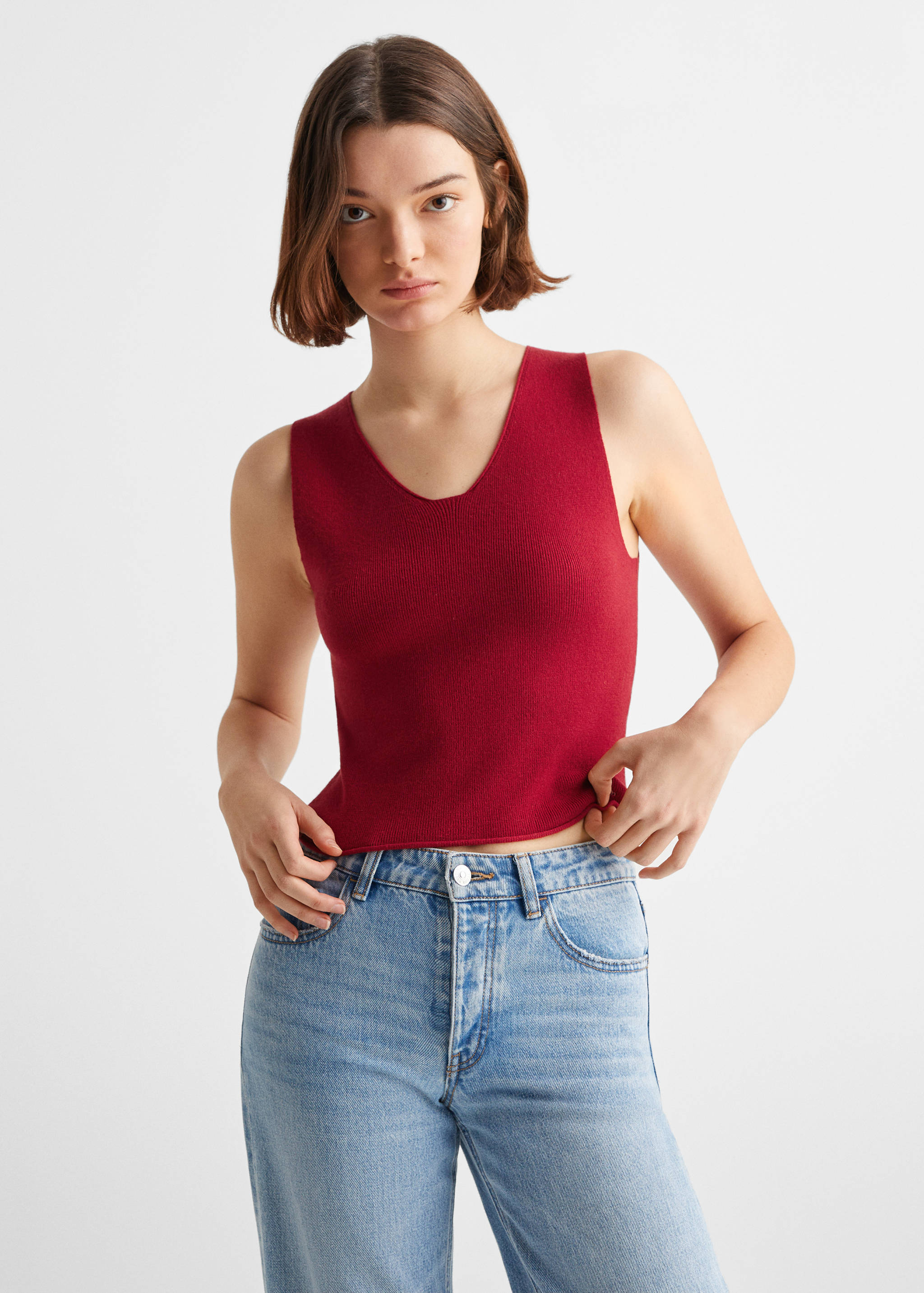 Knit strap top - Medium plane