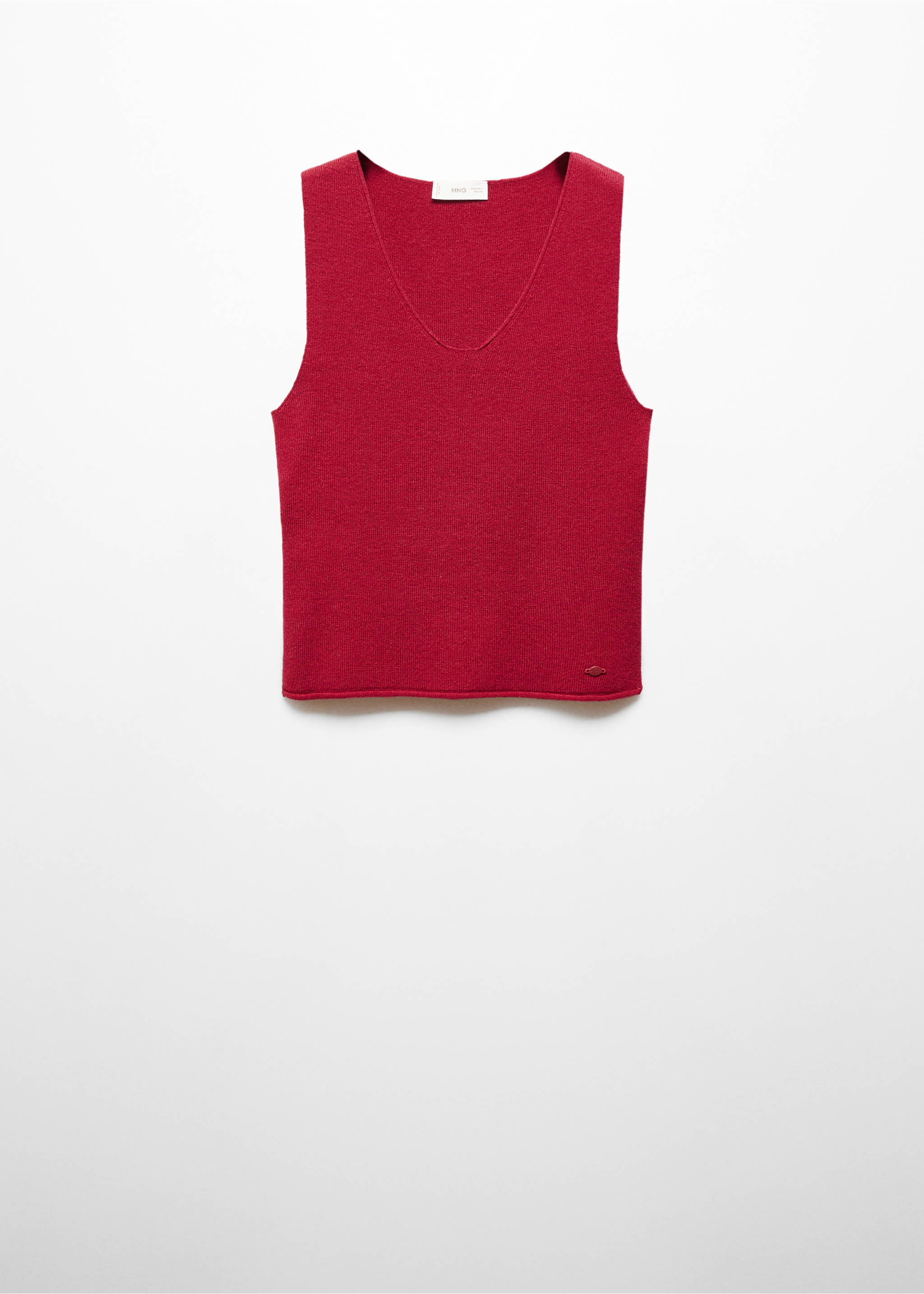 Strick-Trägertop - Artikel ohne Model, Granatrot. Ref: 67024458-00.