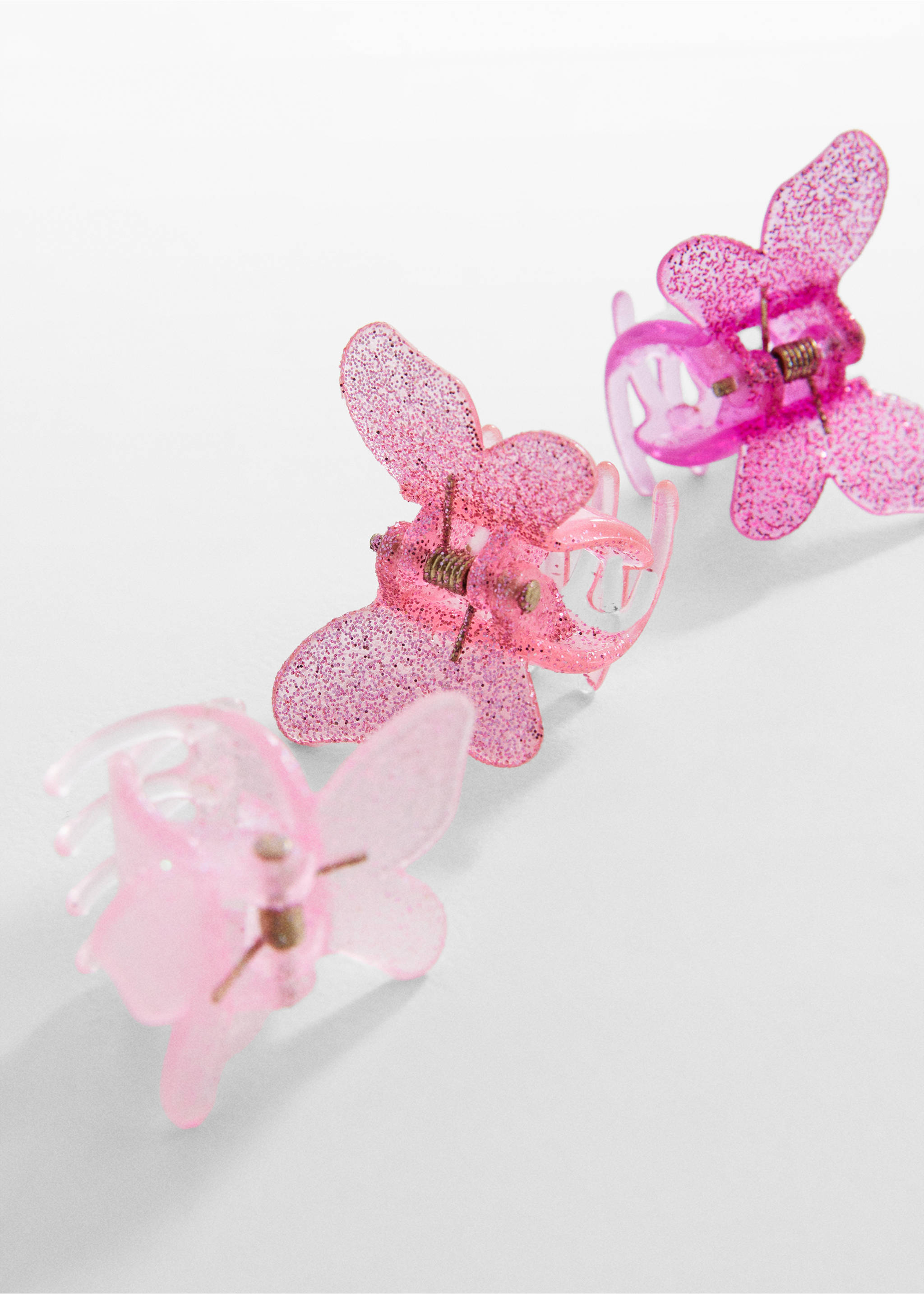 3-pack of hair clips - Medium plane, Pink. Ref: 67024776-00.