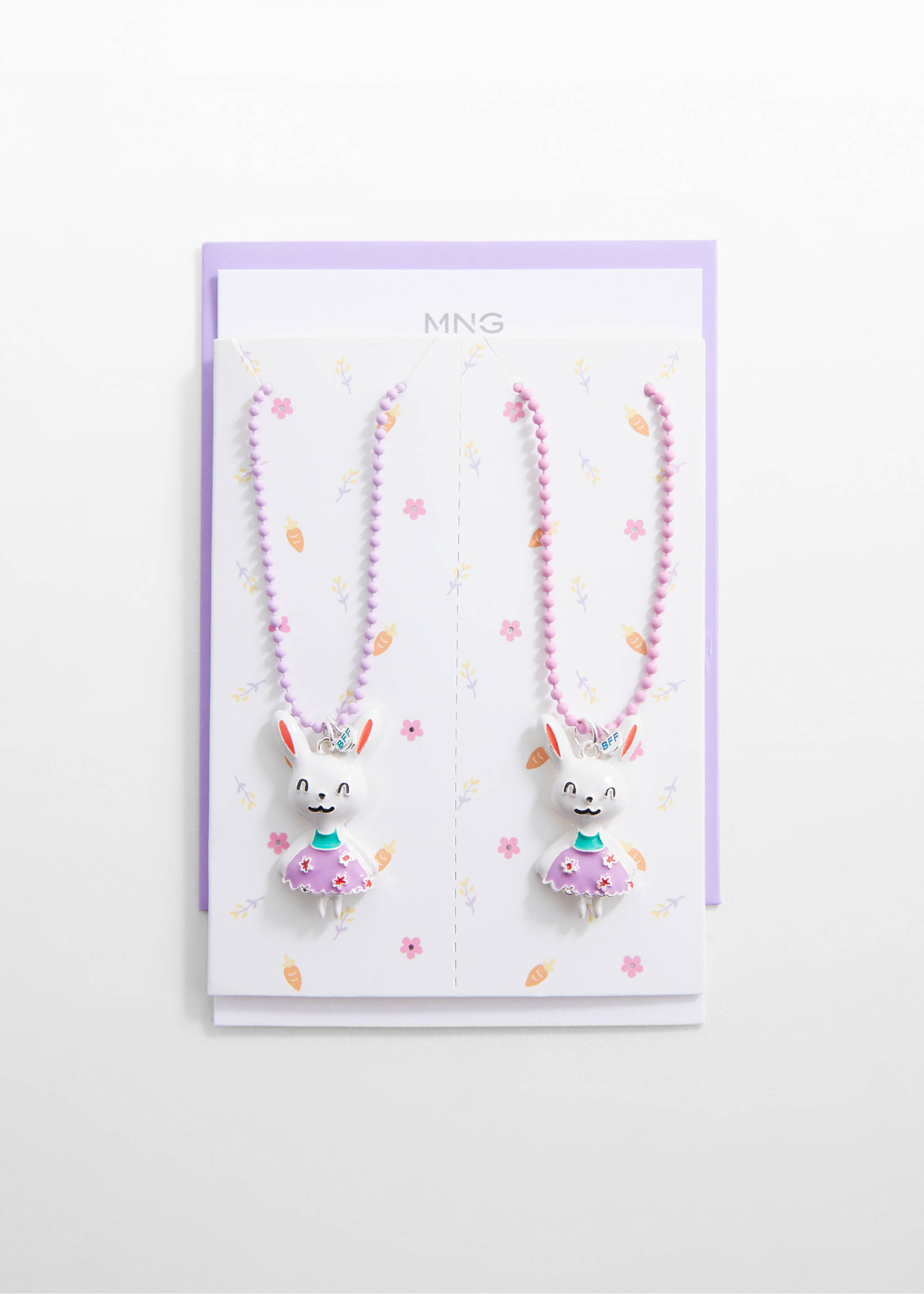 2 pack Best Friends necklace - Medium plane, Pink. Ref: 67024777-00.