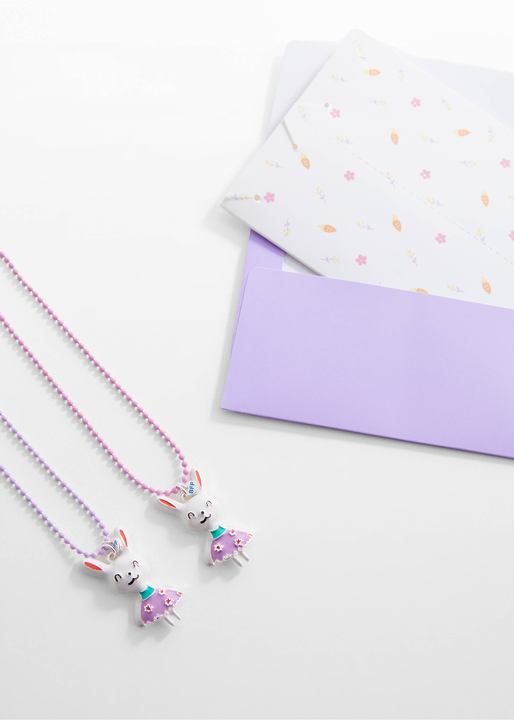 2 pack Best Friends necklace - Details of the article 2, Pink. Ref: 67024777-00.