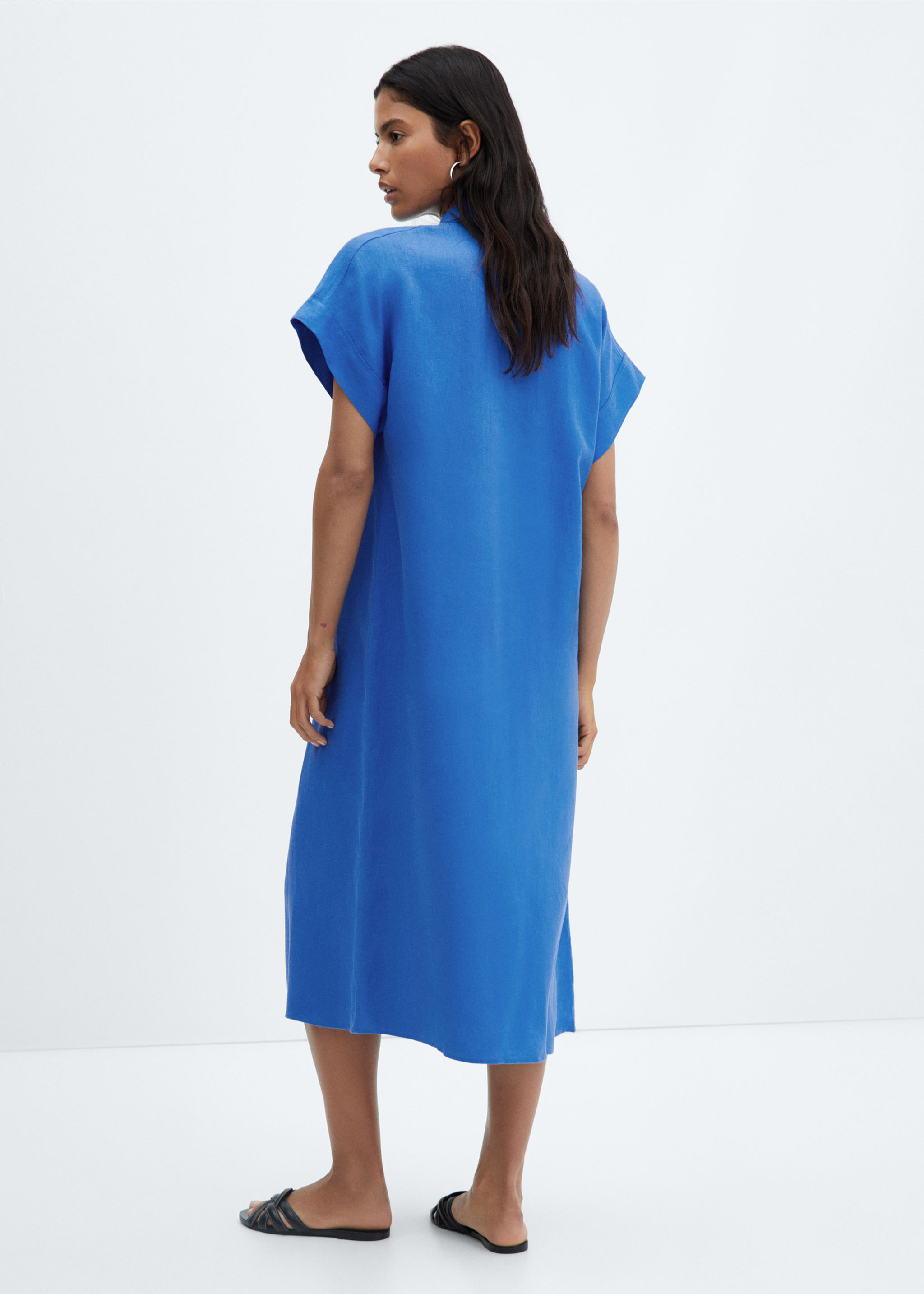 Hemdkleid aus Leinen-Mix - Rückseite des Artikels