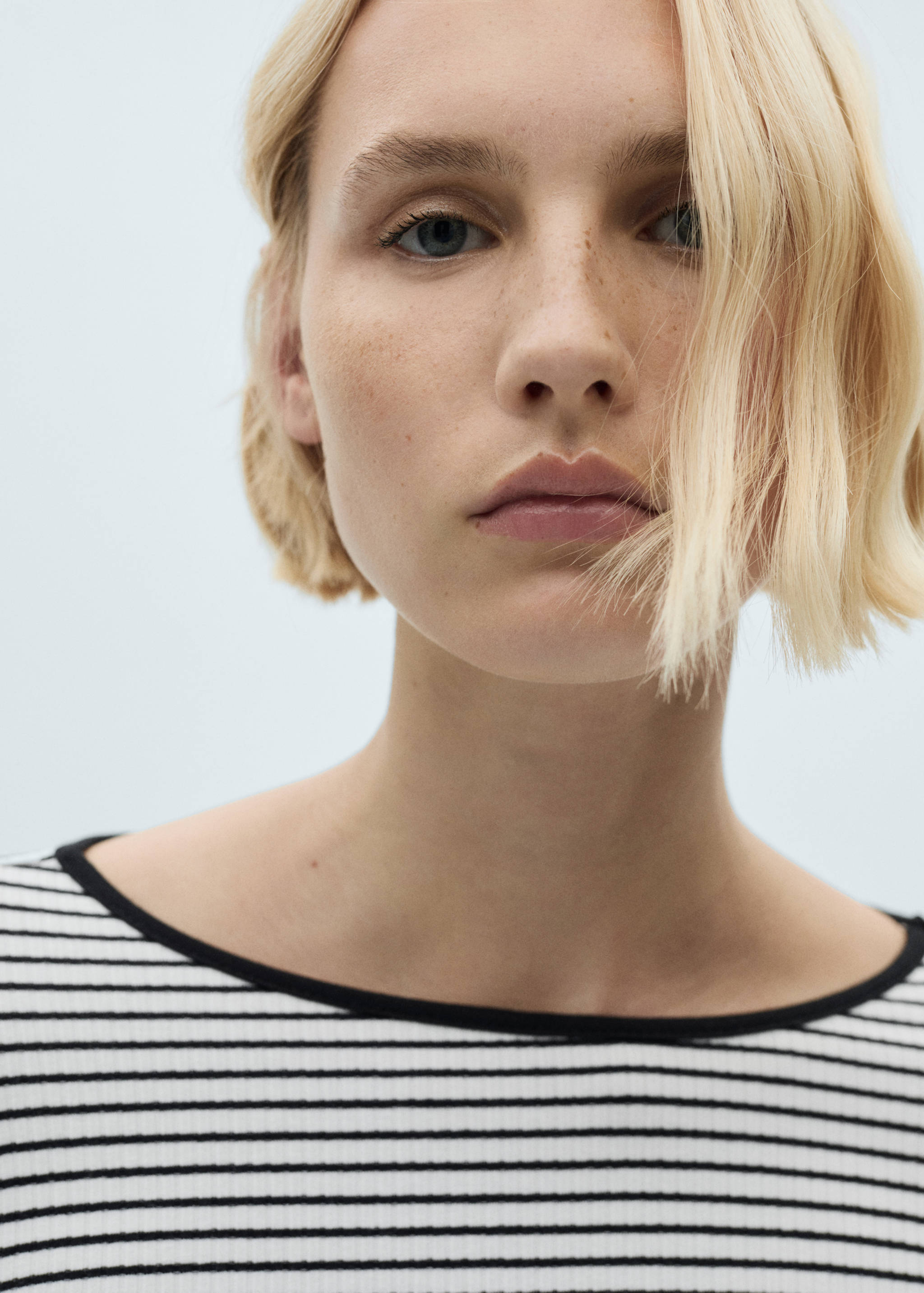 Striped rib T-shirt - Details of the article 1