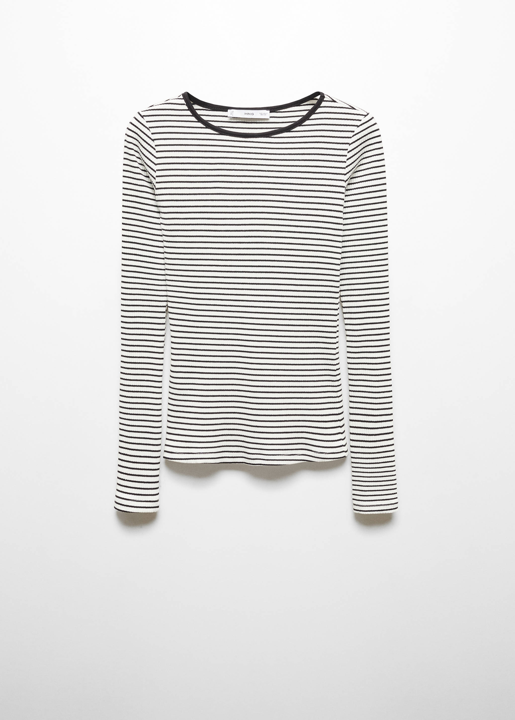 Striped rib T-shirt - Article without model