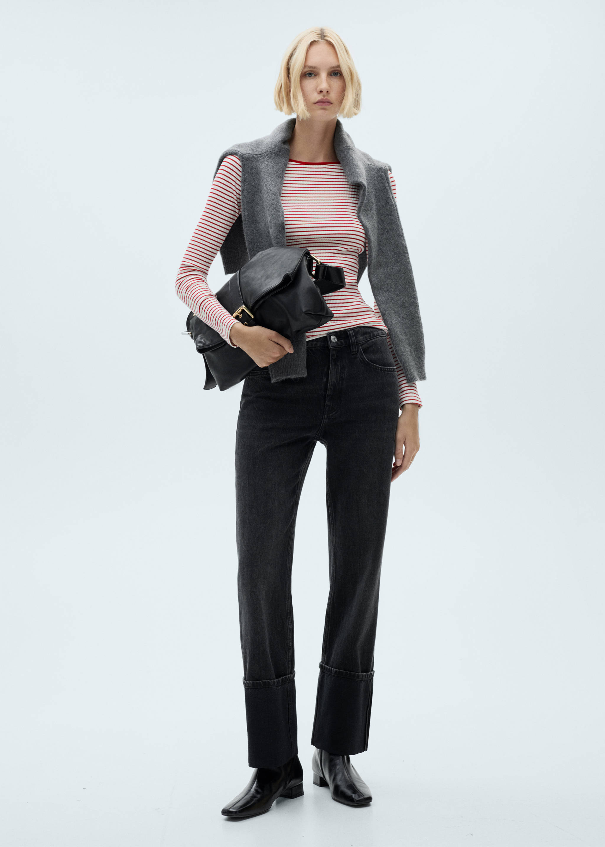 Striped rib T-shirt - General plane