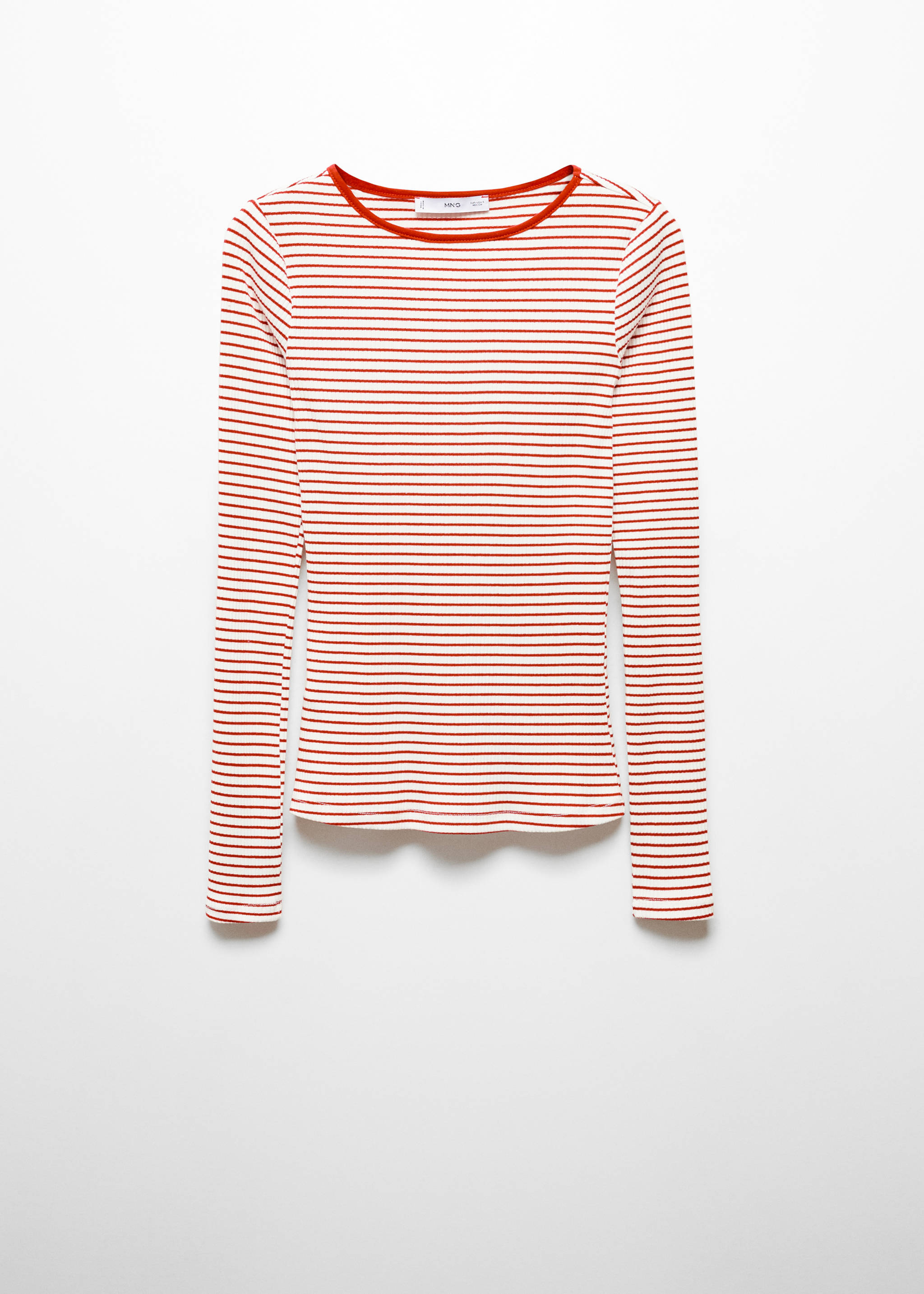 Striped rib T-shirt - Article without model