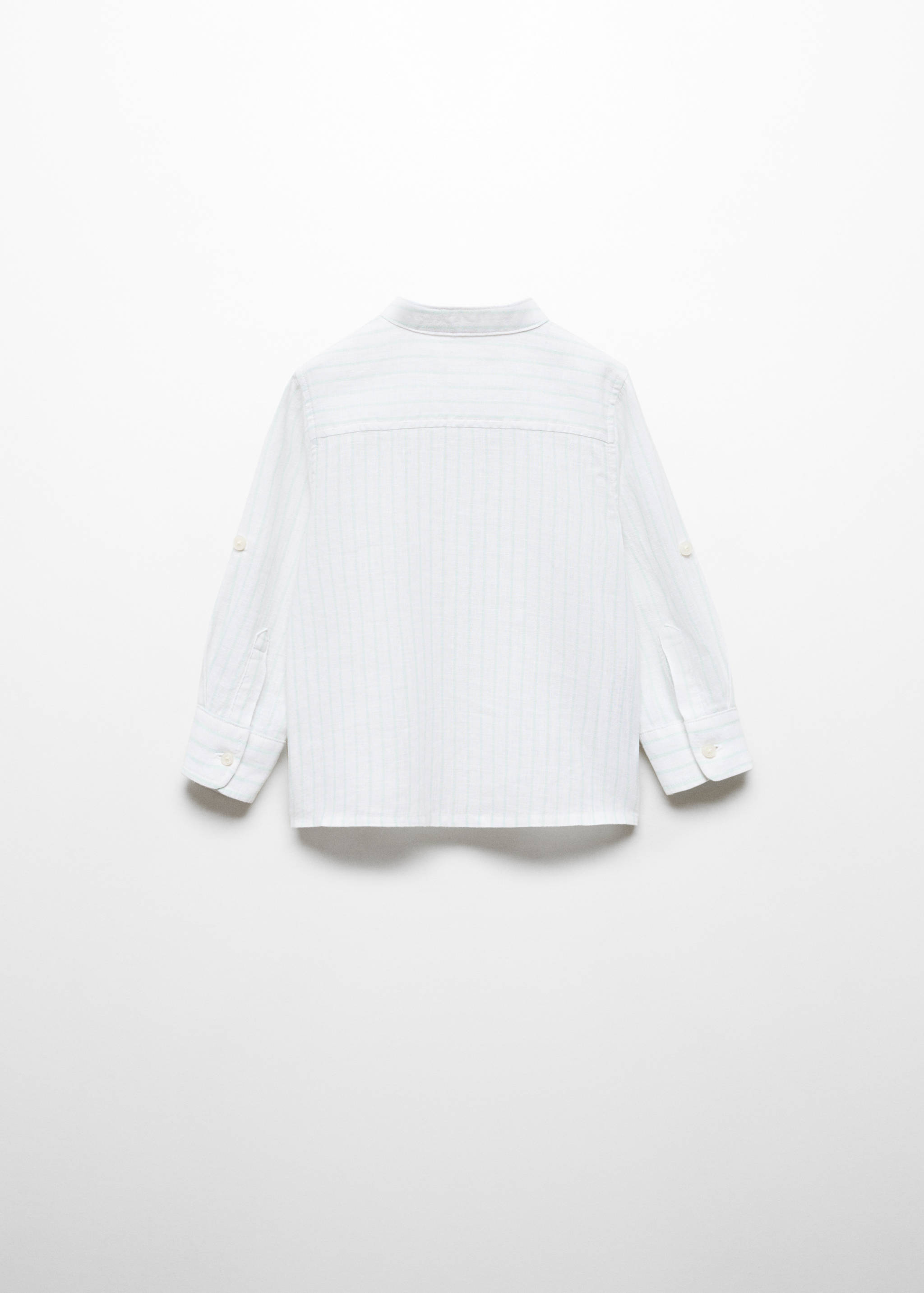 Chemise lin col mao rayures - Verso de l’article