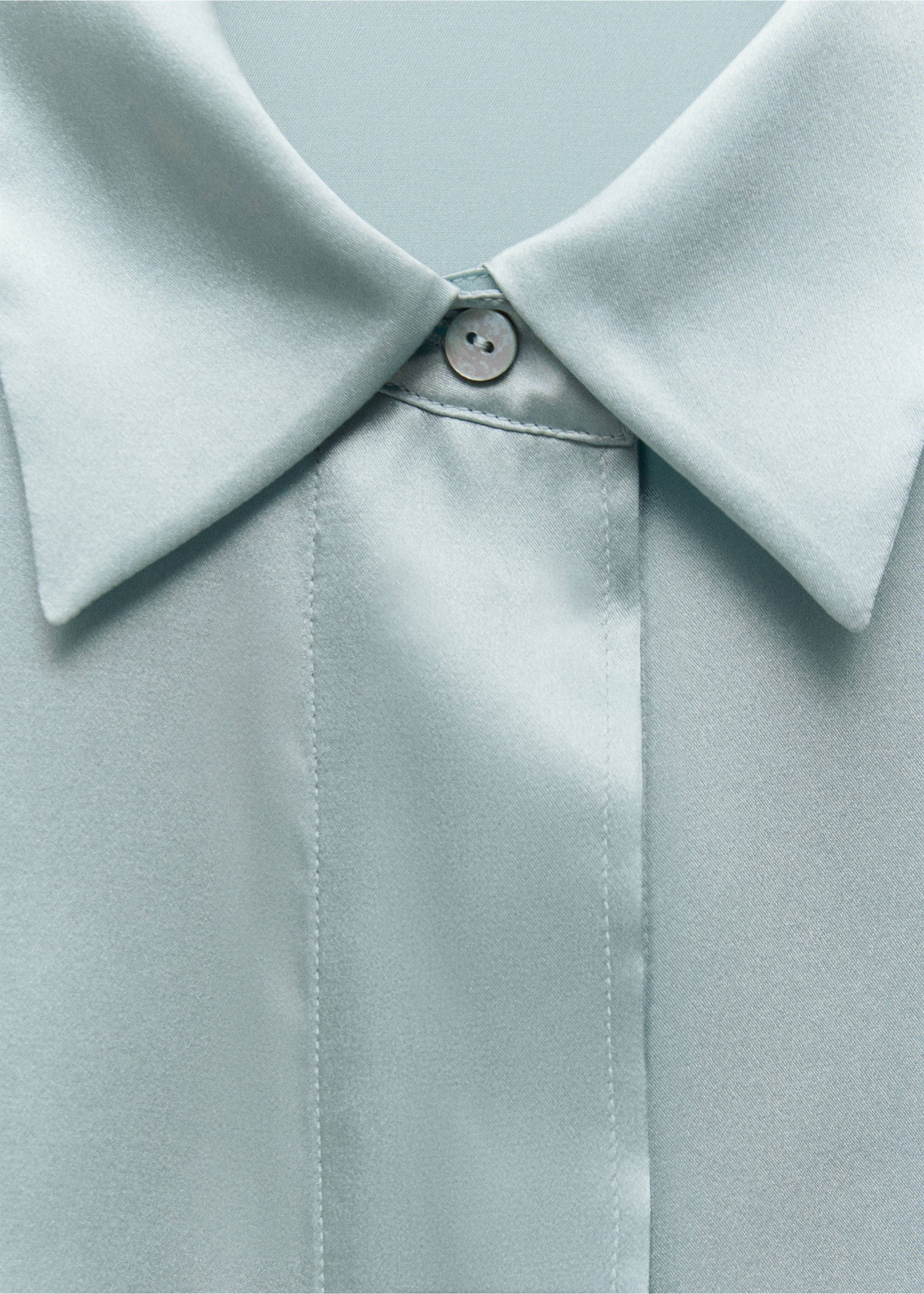 100% silk shirt - Details of the article 8, Sky Blue. Ref: 67024789-00.