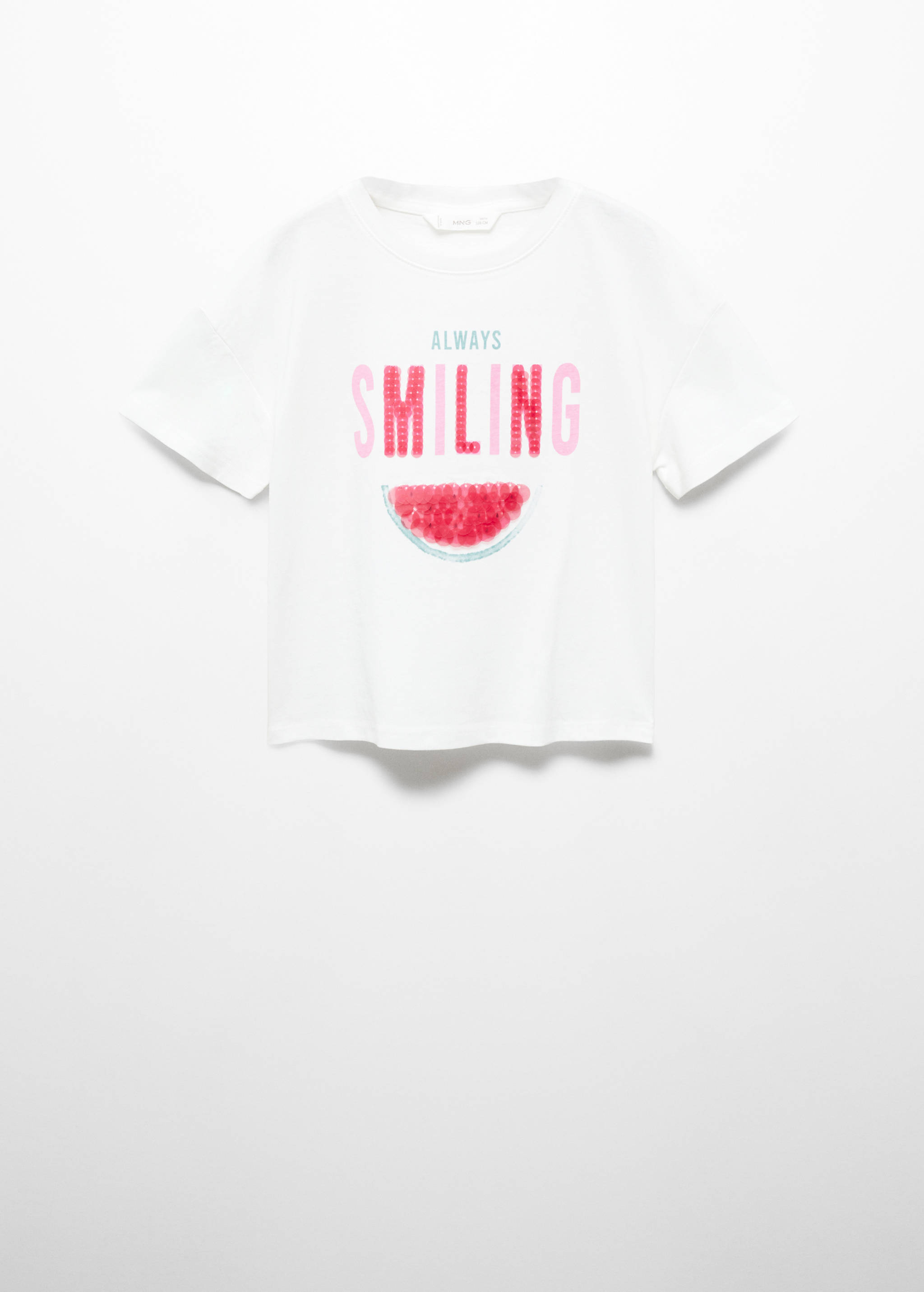 T-Shirt mit Paillettenschrift - Artikel ohne Model