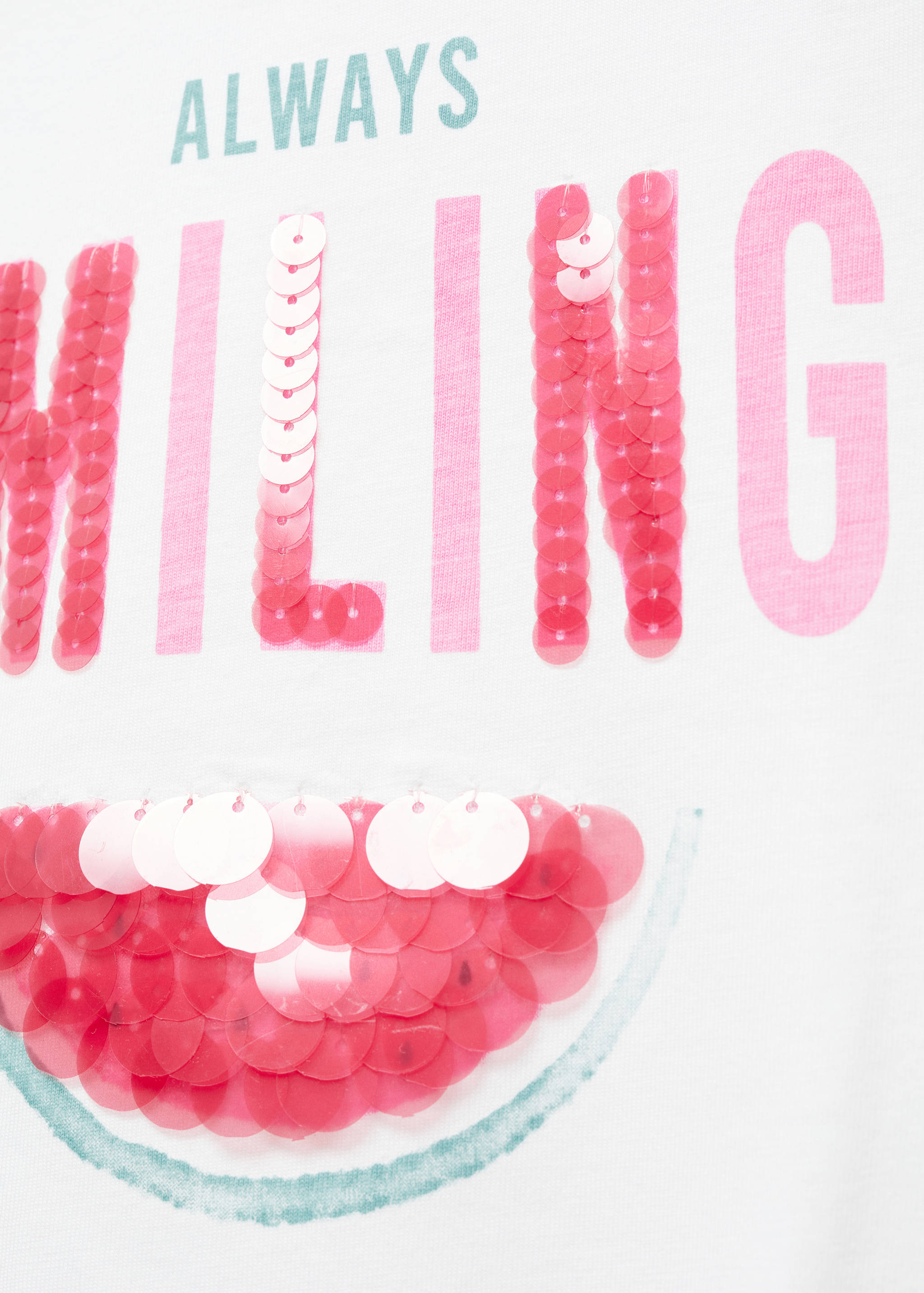 T-Shirt mit Paillettenschrift - Detail des Artikels 8
