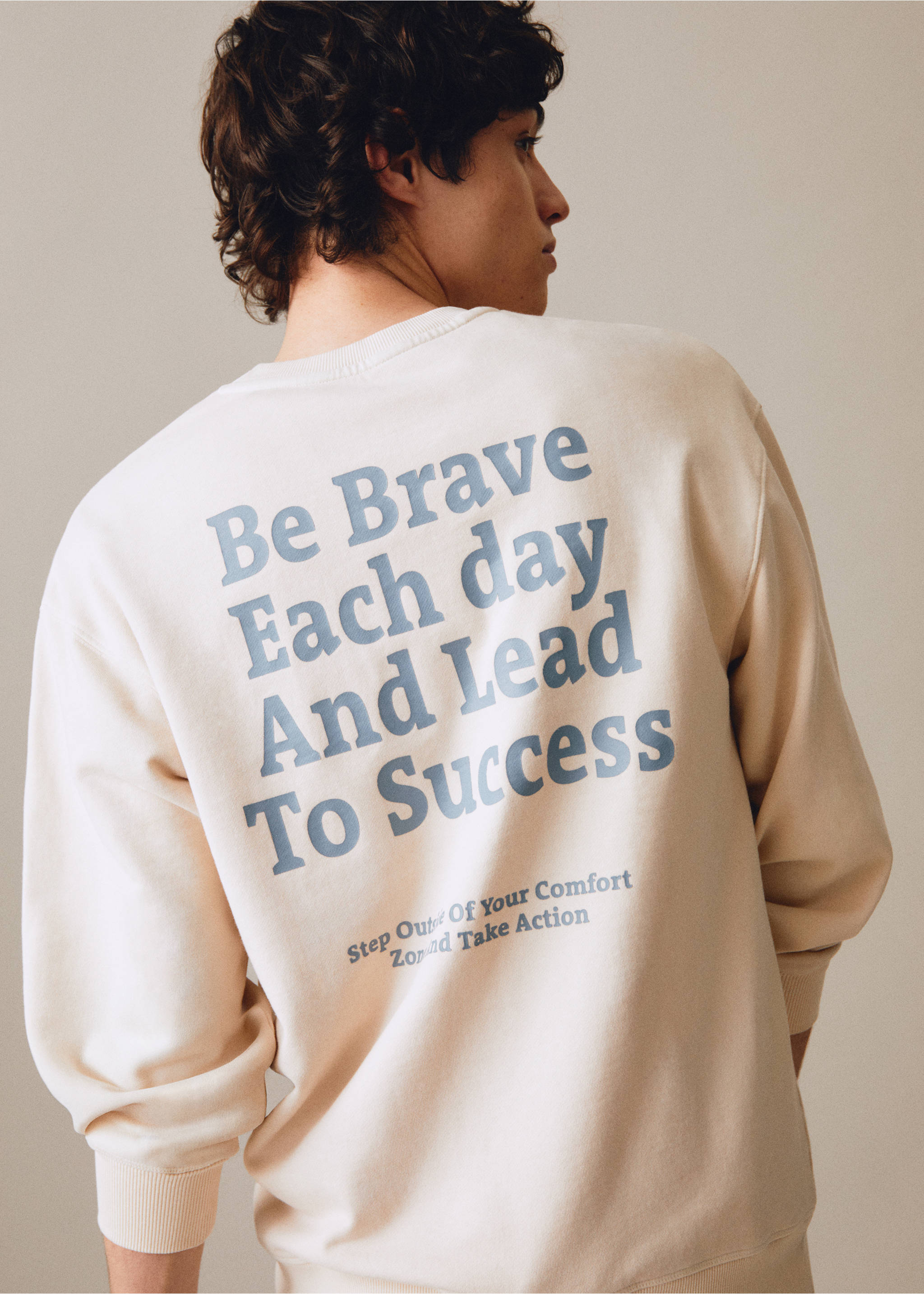 Sweat-shirt message unisexe - Détail de l'article 5, Bleu marine foncé. Ref: 67025155-00.