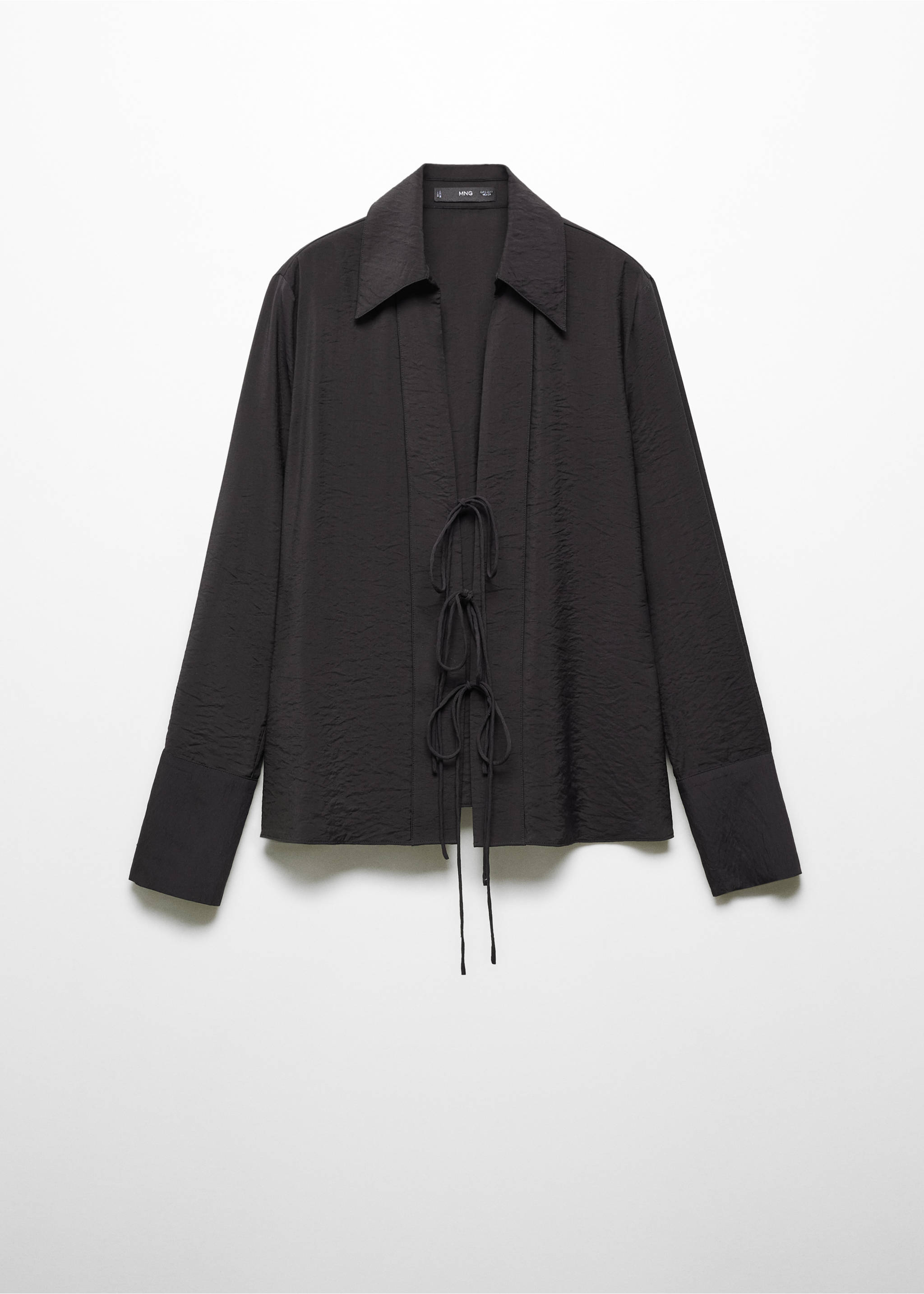 Bows fluid blouse - Article without model, Black. Ref: 67025737-00.