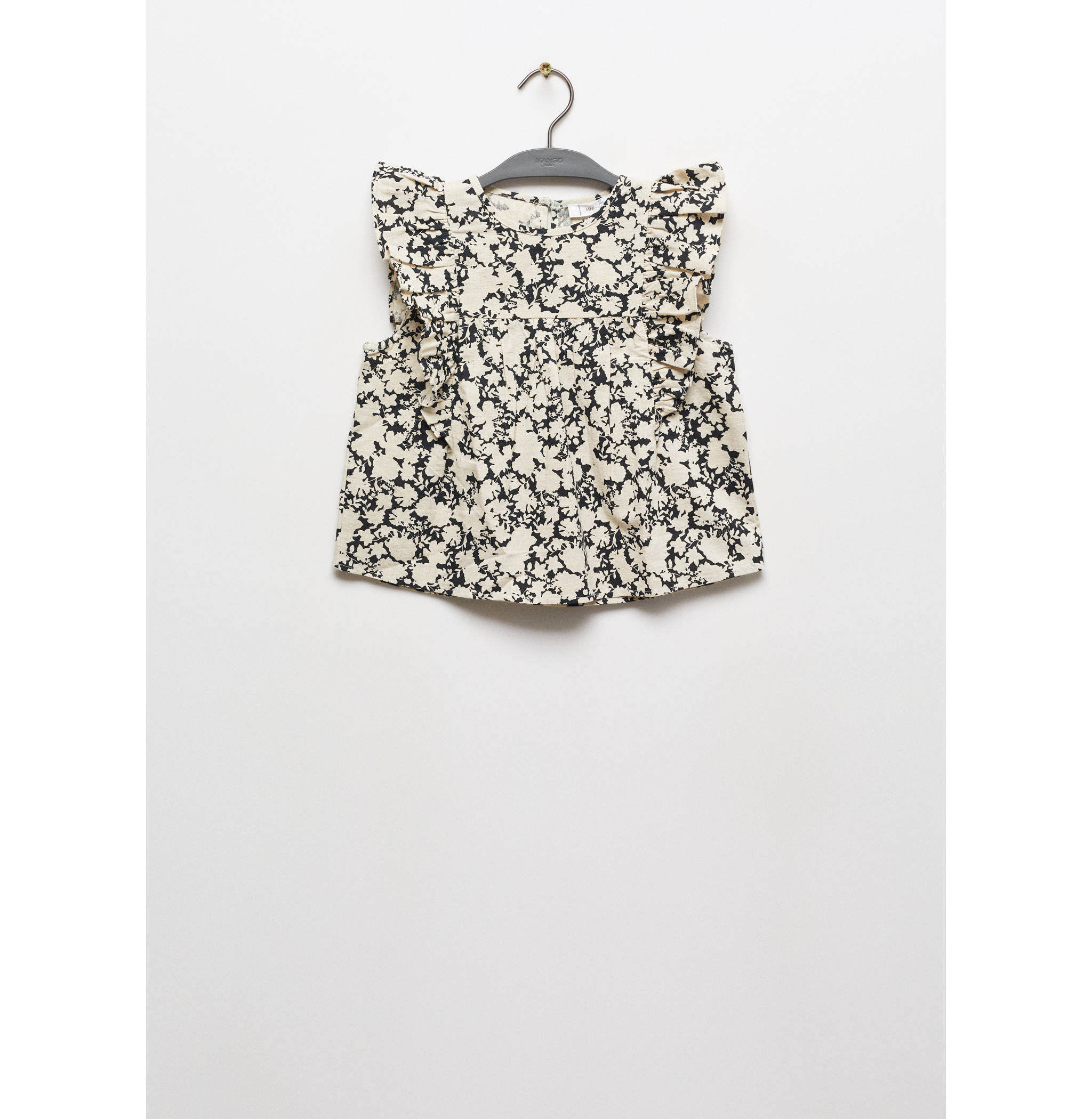 Linen-blend ruffled blouse - Article without model