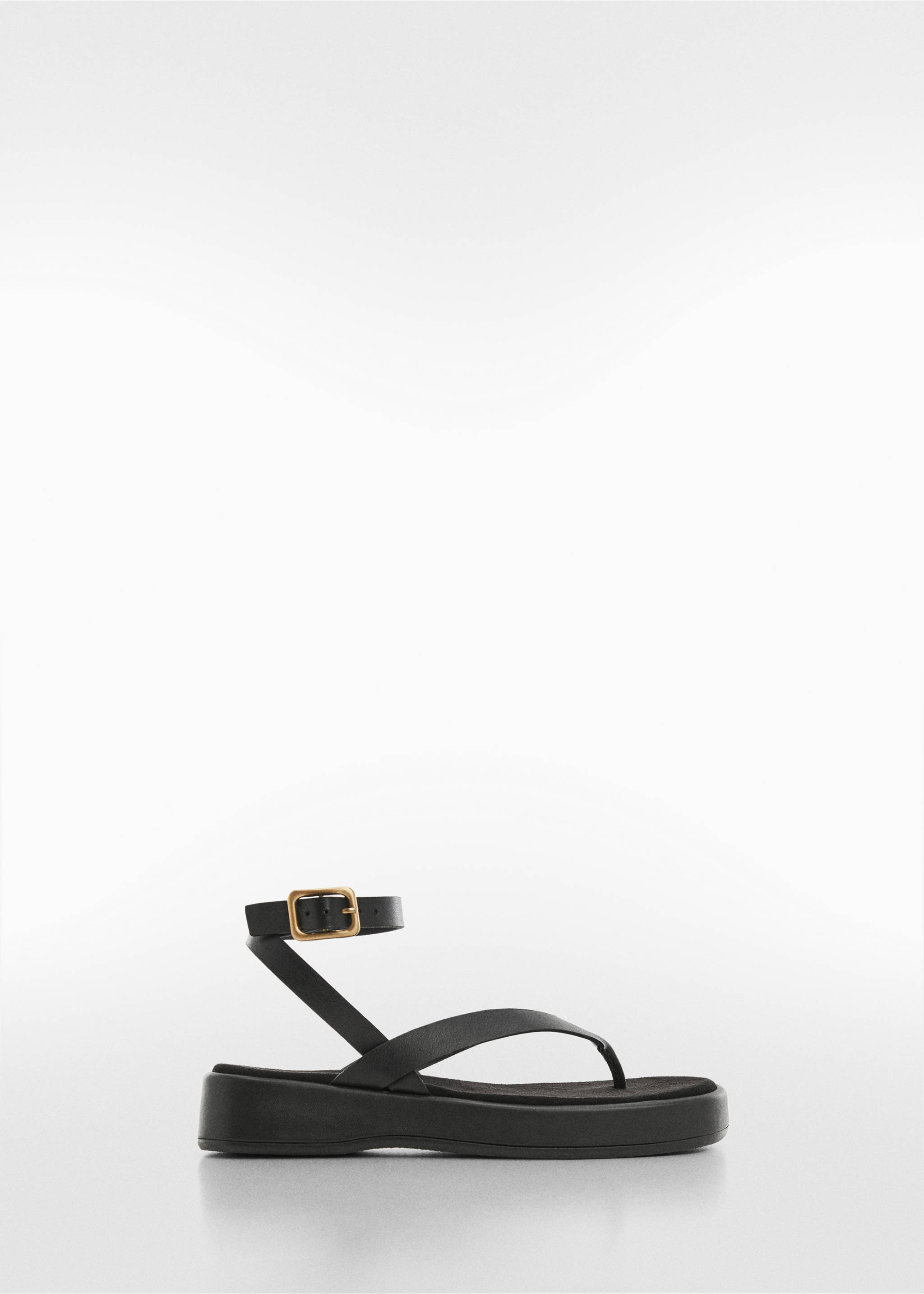 Platform strap sandals - Article without model, Black. Ref: 67025747-00.