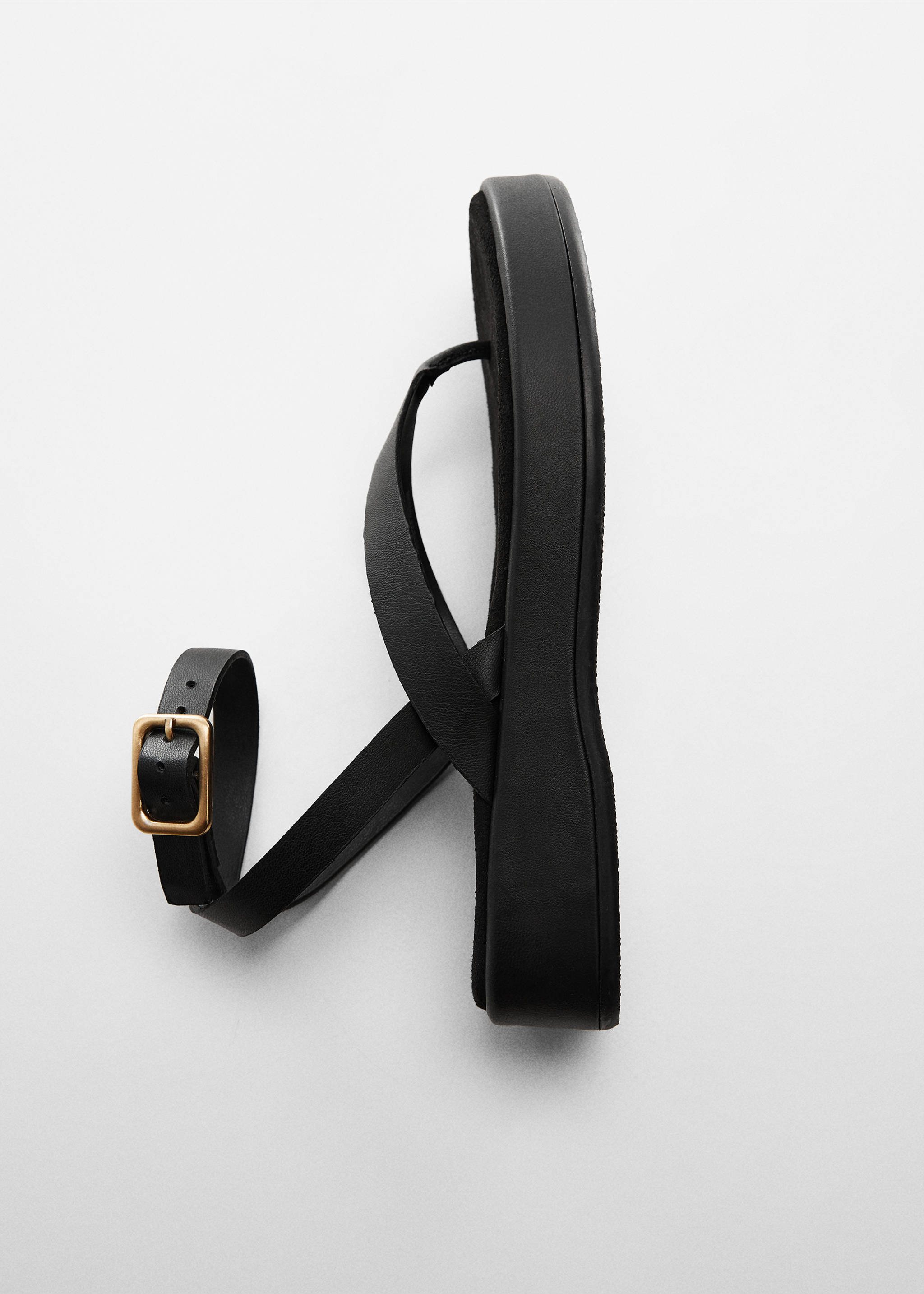 Platform strap sandals - Details of the article 5, Black. Ref: 67025747-00.