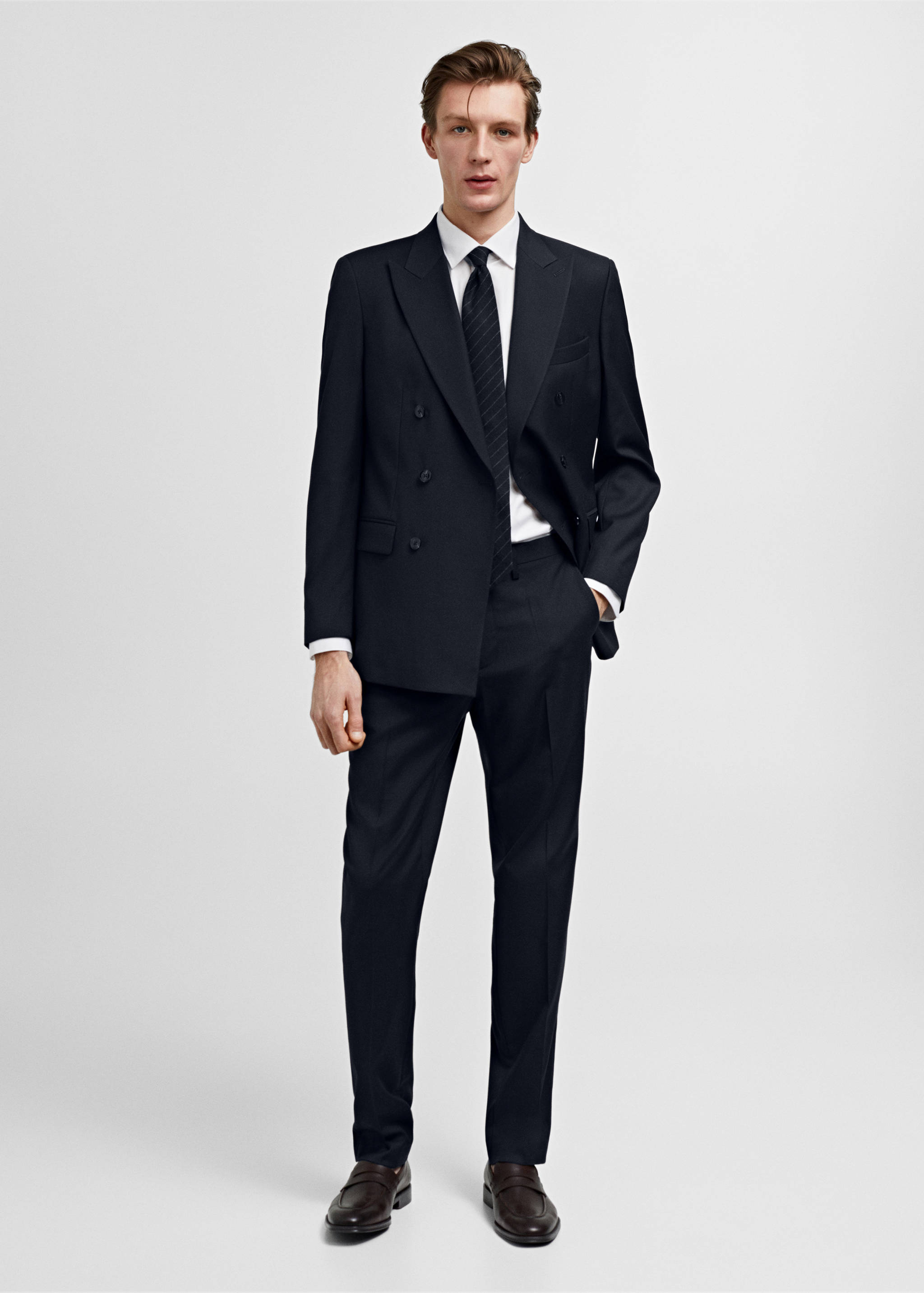 Slim fit suit trousers - General plane