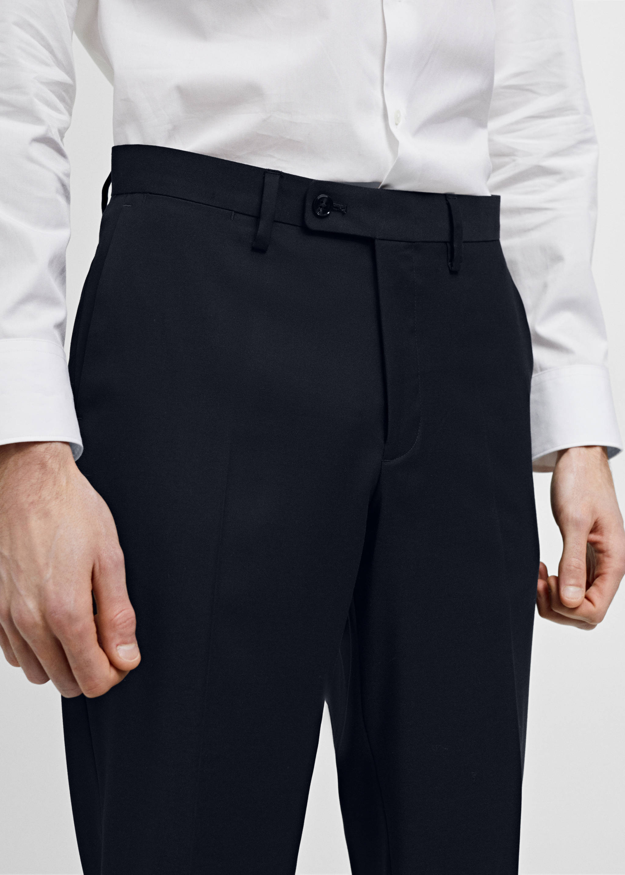 Slim fit suit trousers - Details of the article 1