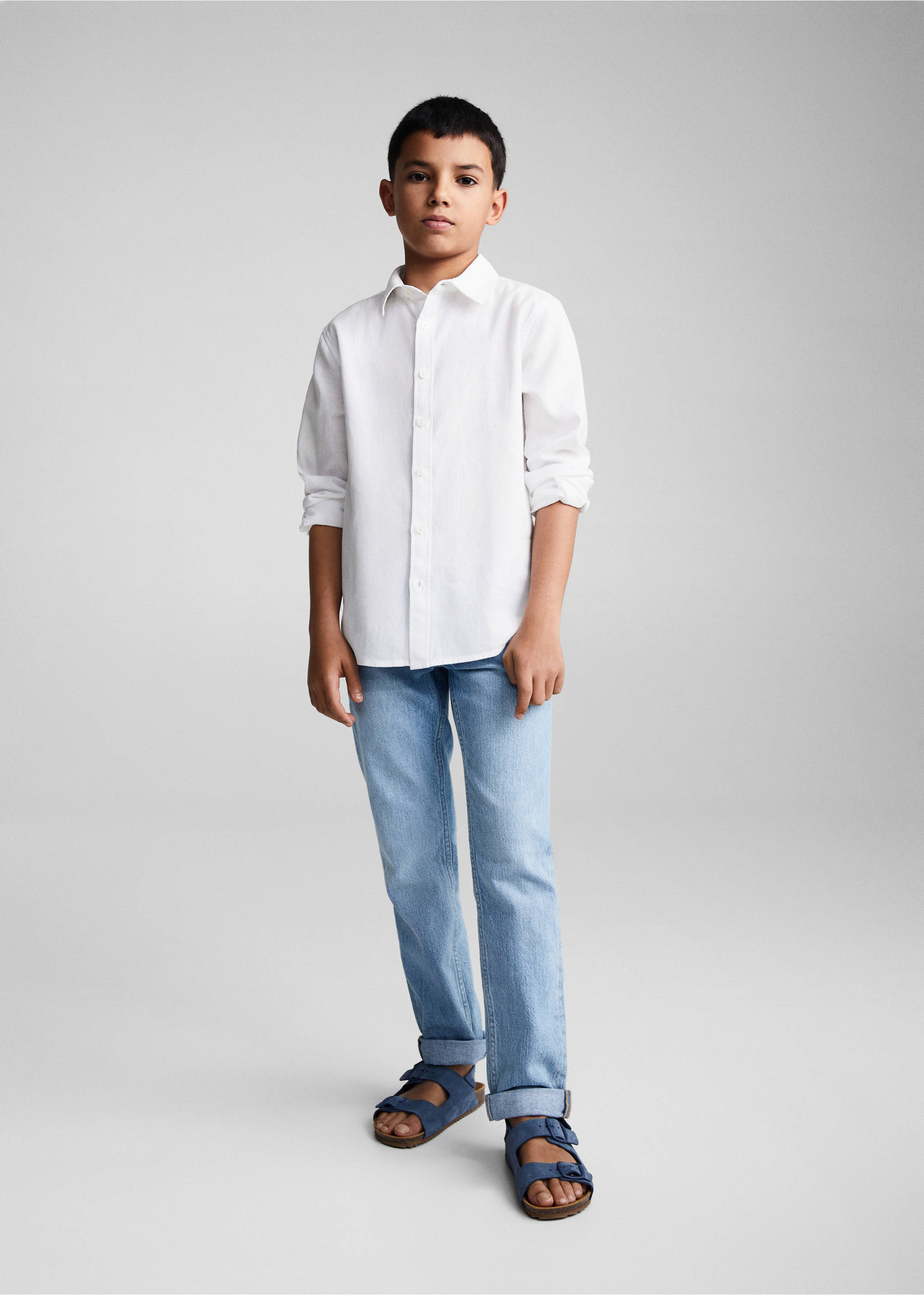 Regular fit cotton shirt - General plane, White. Ref: 67025992-00.