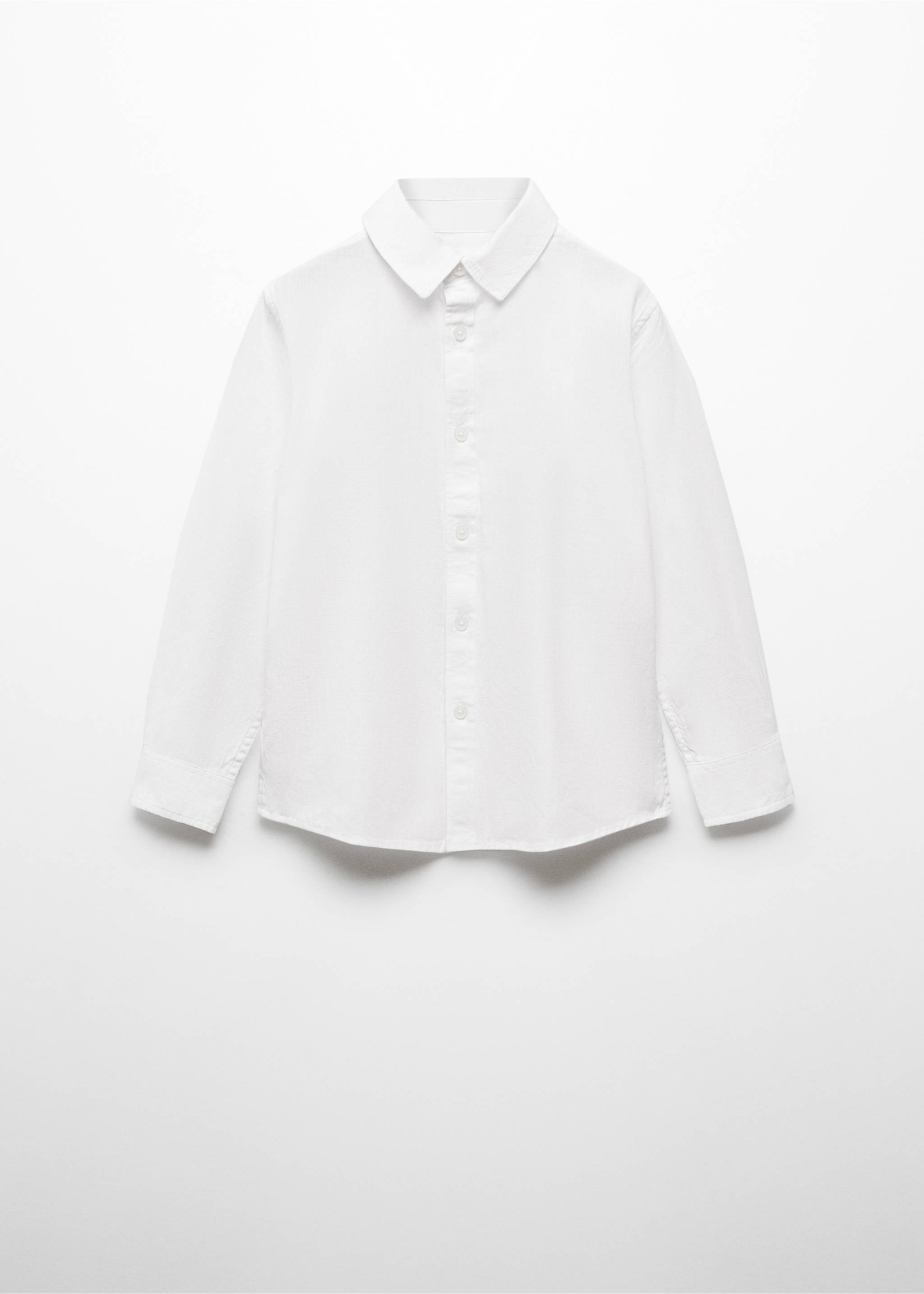 Regular fit cotton shirt - Article without model, White. Ref: 67025992-00.