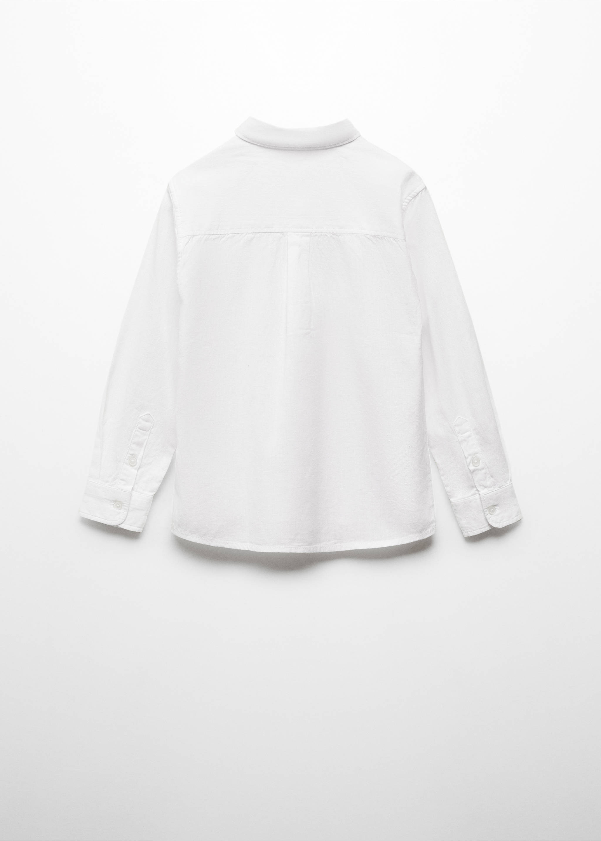 Regular fit cotton shirt - Reverse of the article, White. Ref: 67025992-00.