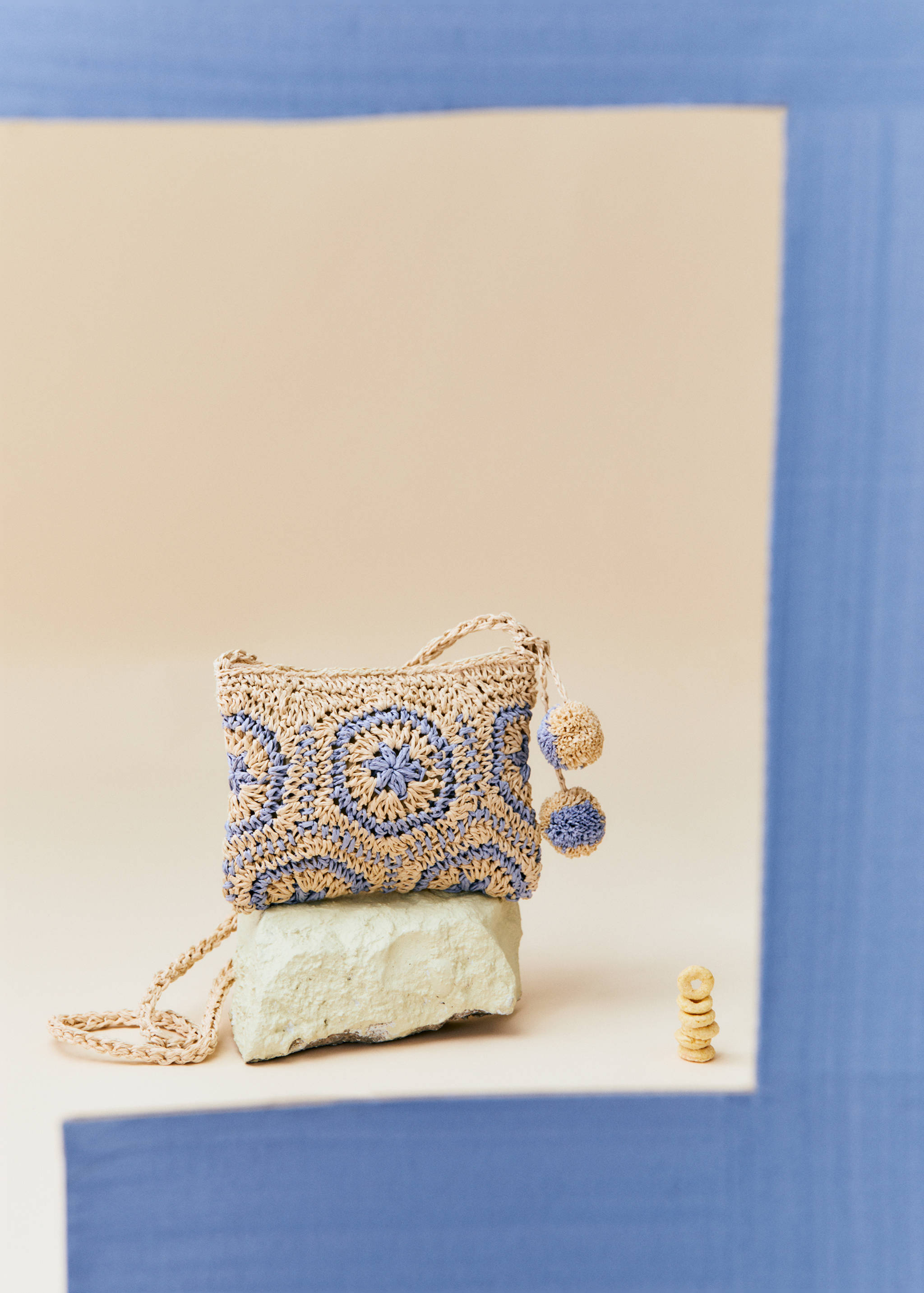Raffiabast-Tasche mit Quasten - Detail des Artikels 6