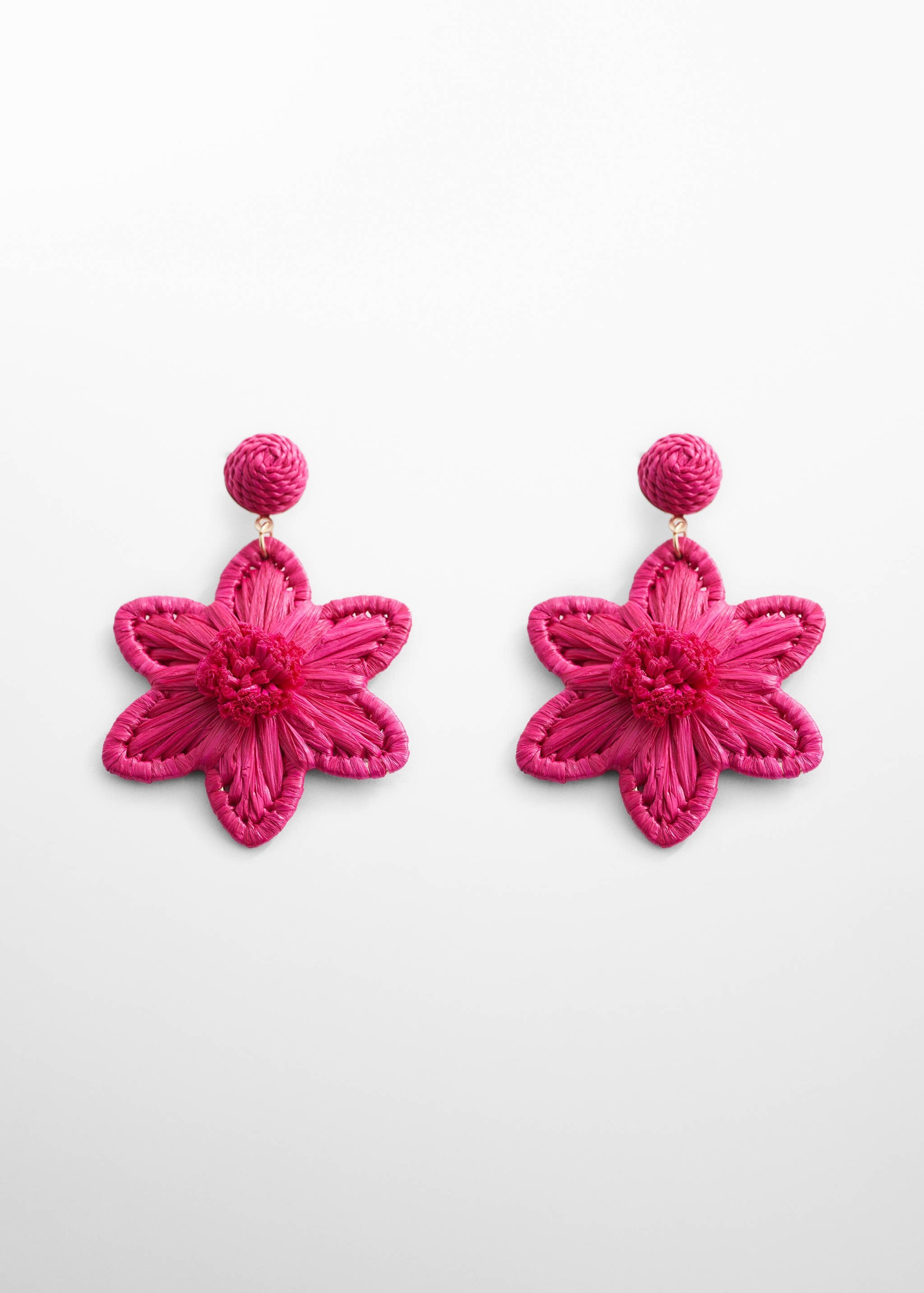 Flowers raffia earrings - Article without model
