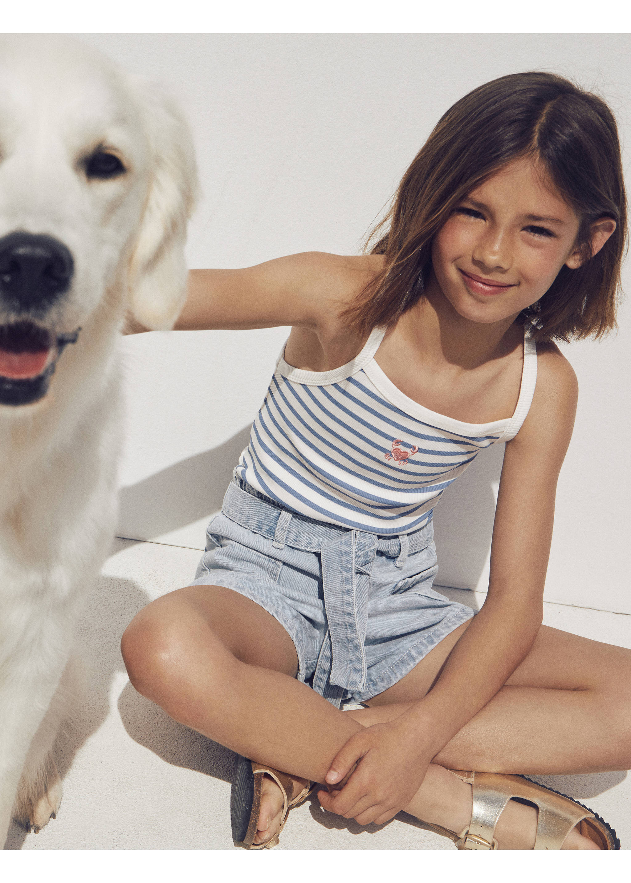 Paperbag shorts with belt - General plane, Light Blue. Ref: 67026013-00.