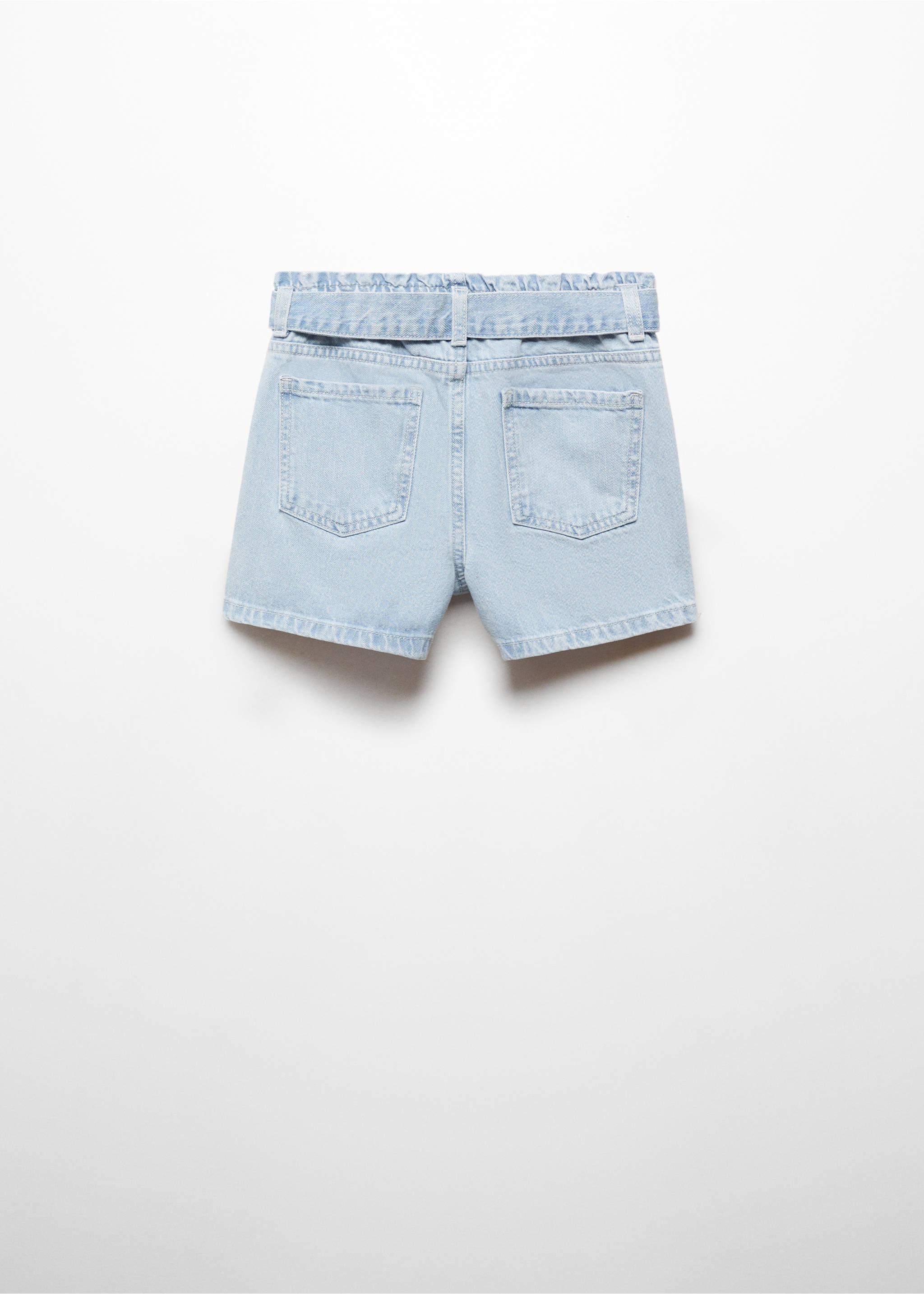 Paperbag shorts with belt - Reverse of the article, Light Blue. Ref: 67026013-00.
