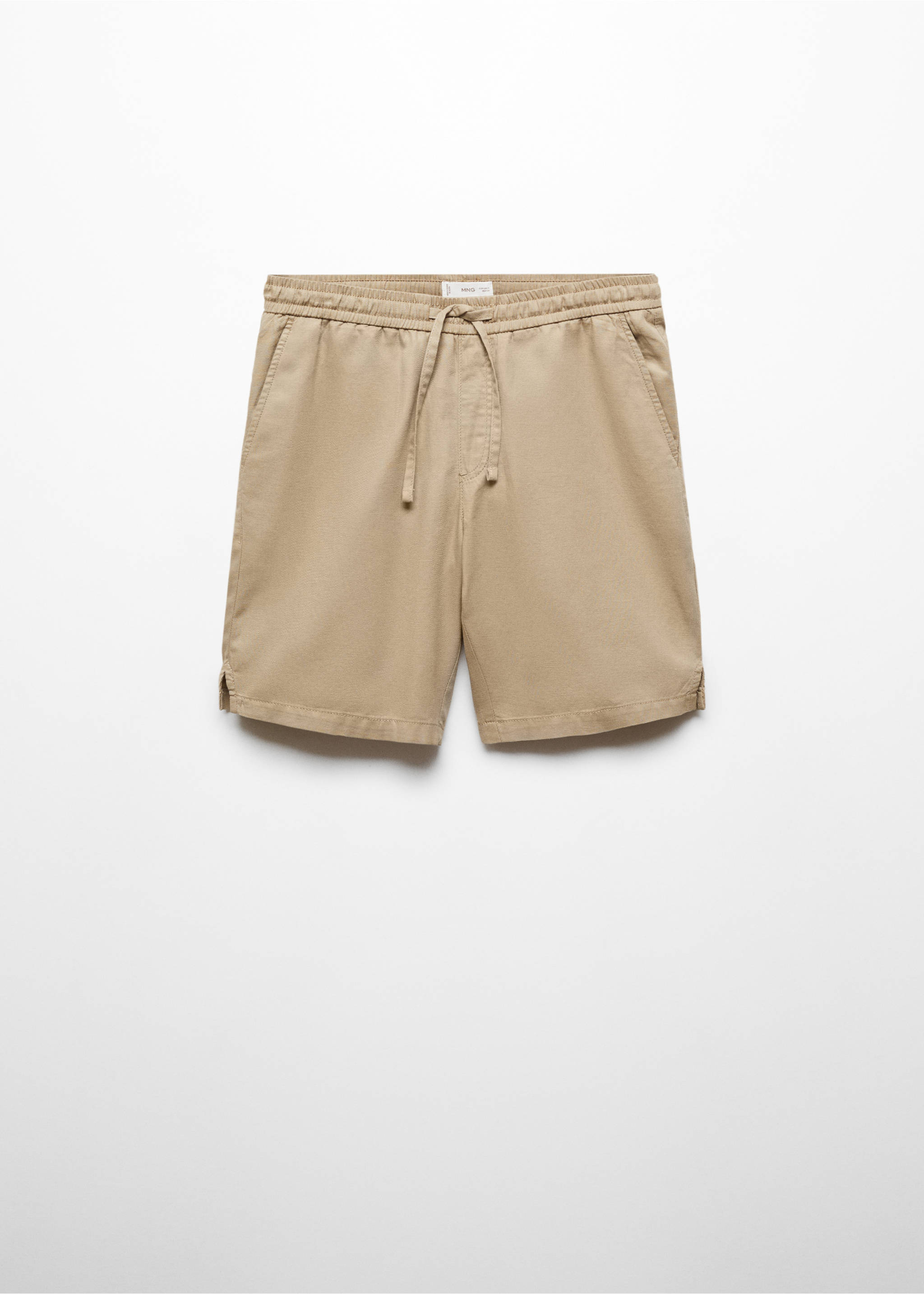 Bermudas cordón lino - Artículo sin modelo, Beige. Ref: 67026018-00.