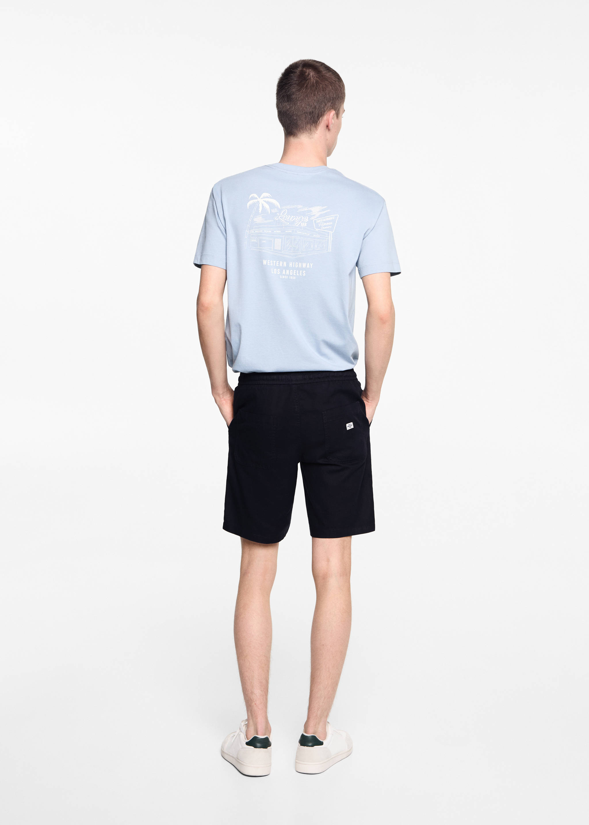 Bermudas cordón lino - Reverso del artículo