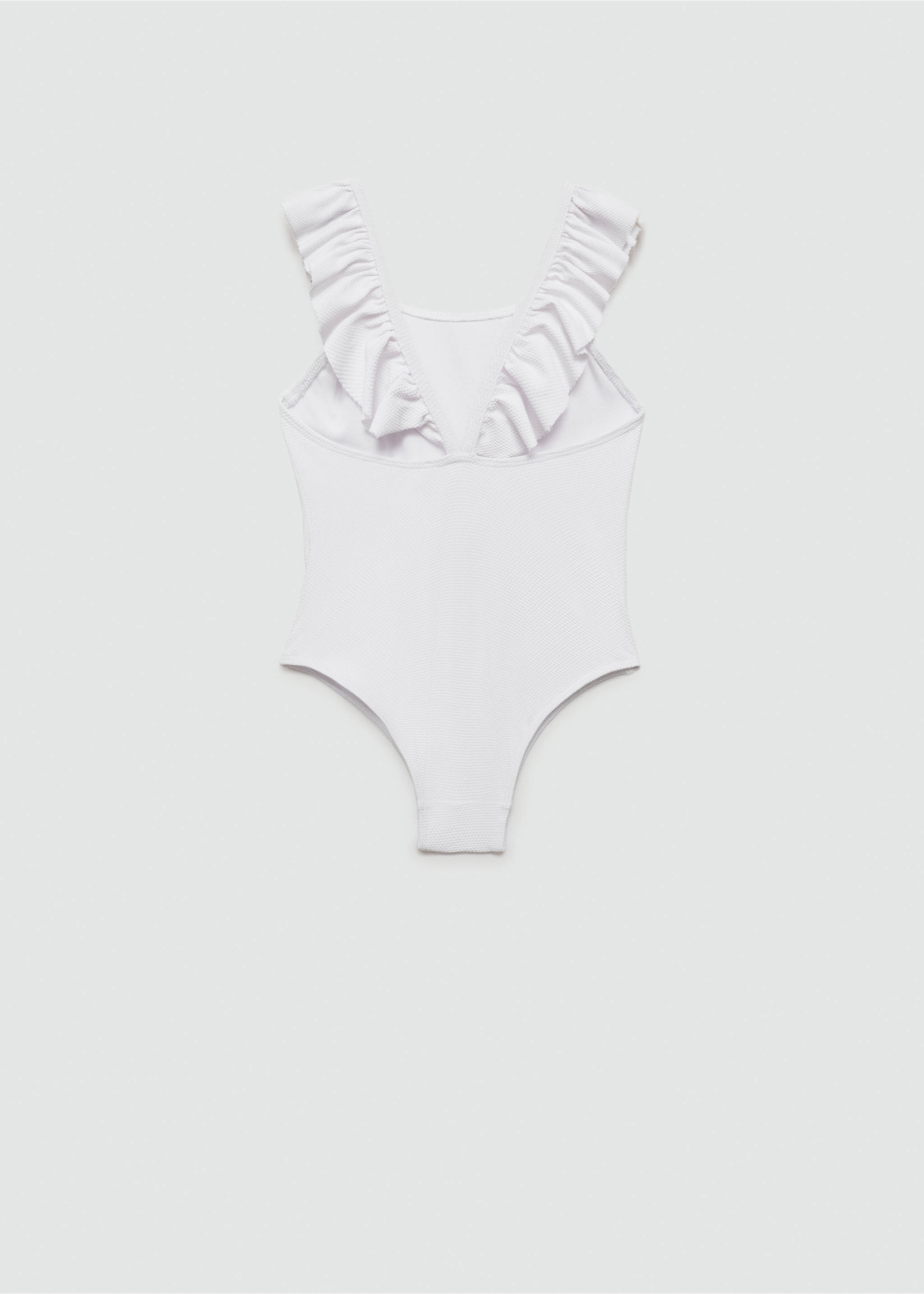 Texture ruffle swimsuit - Reverse of the article, White. Ref: 67026024-00.