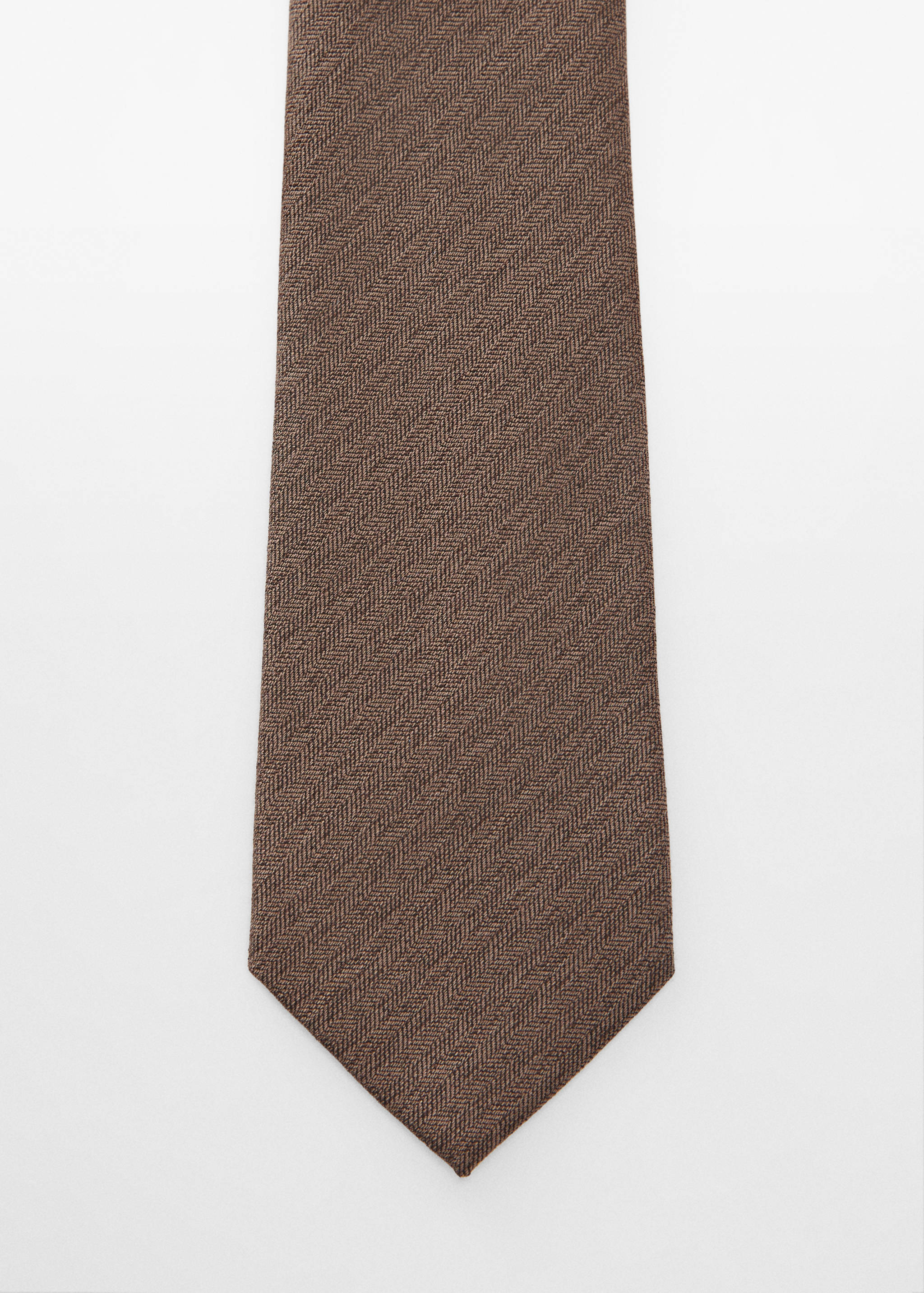 Herringbone mulberry silk tie - null