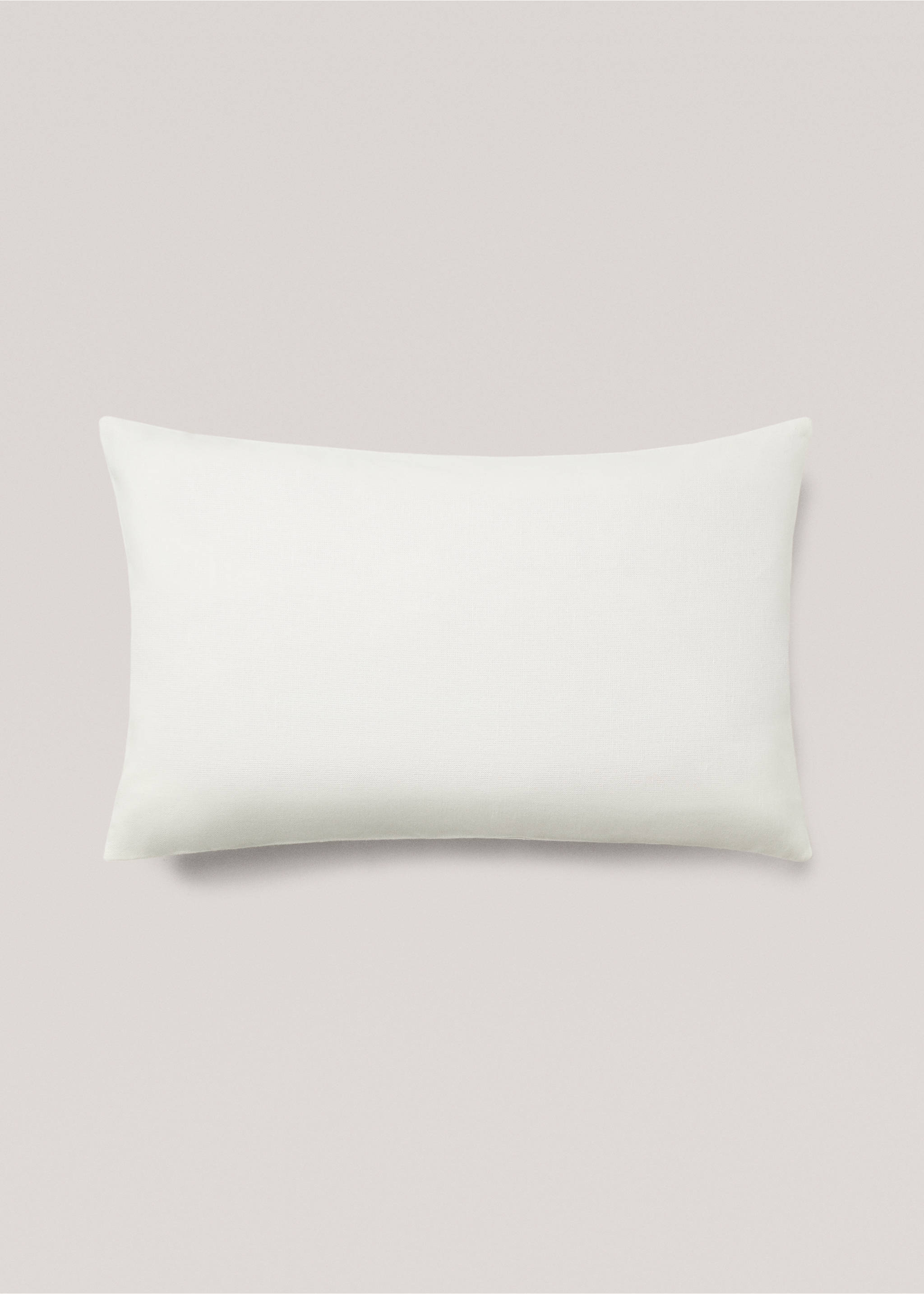 Housse de coussin lin coton rayure imprimée 50x75 cm - Détail de l'article 1, Blanc cassé. Ref: 67026035-00.