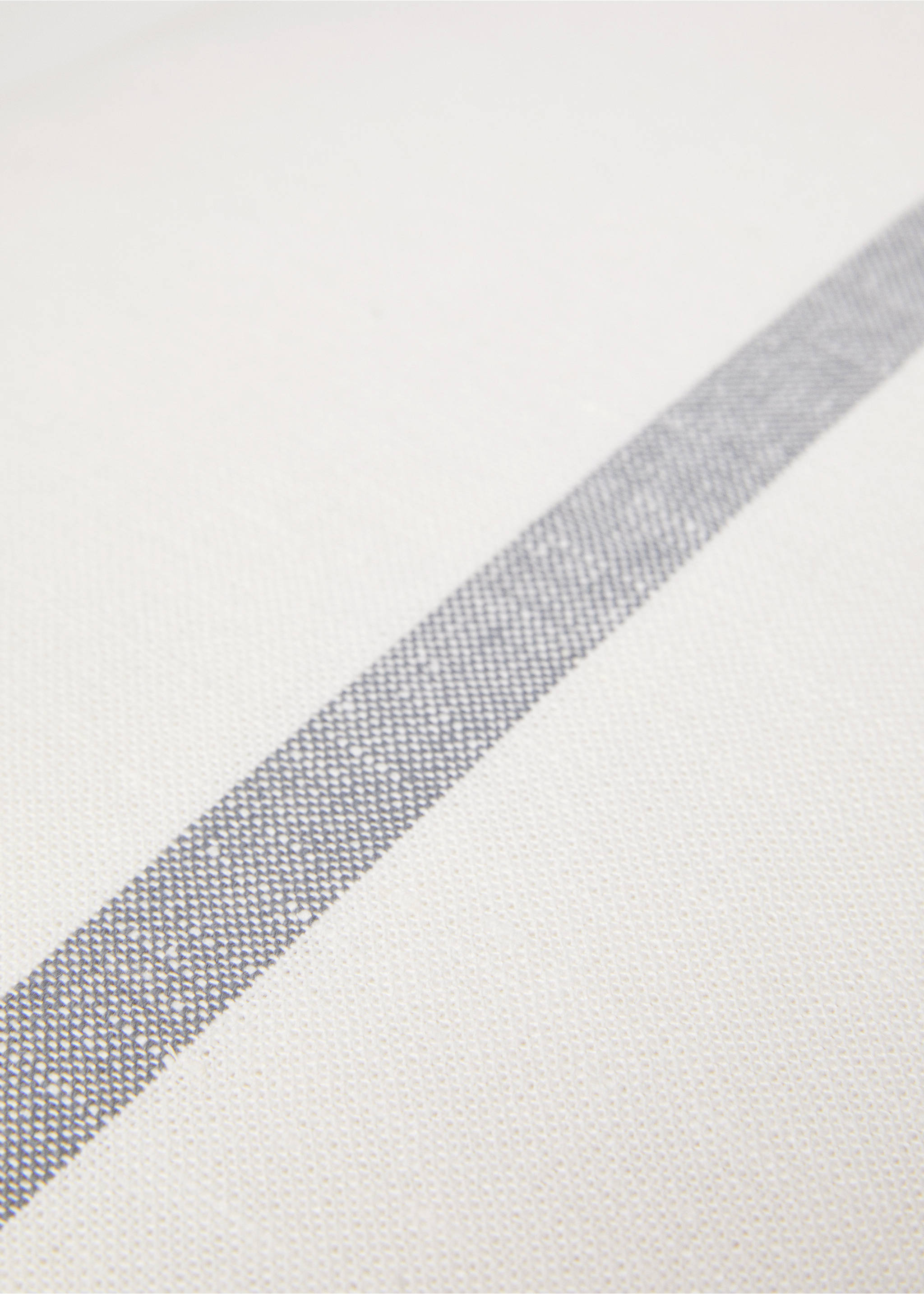 Housse de coussin lin coton rayure imprimée 50x75 cm - Détail de l'article 2, Blanc cassé. Ref: 67026035-00.