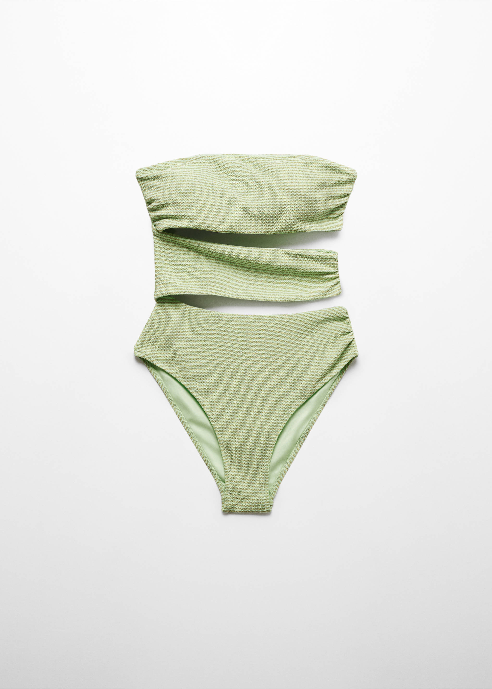 Cut-out detail swimsuit - Article without model, Lime. Ref: 67026038-00.