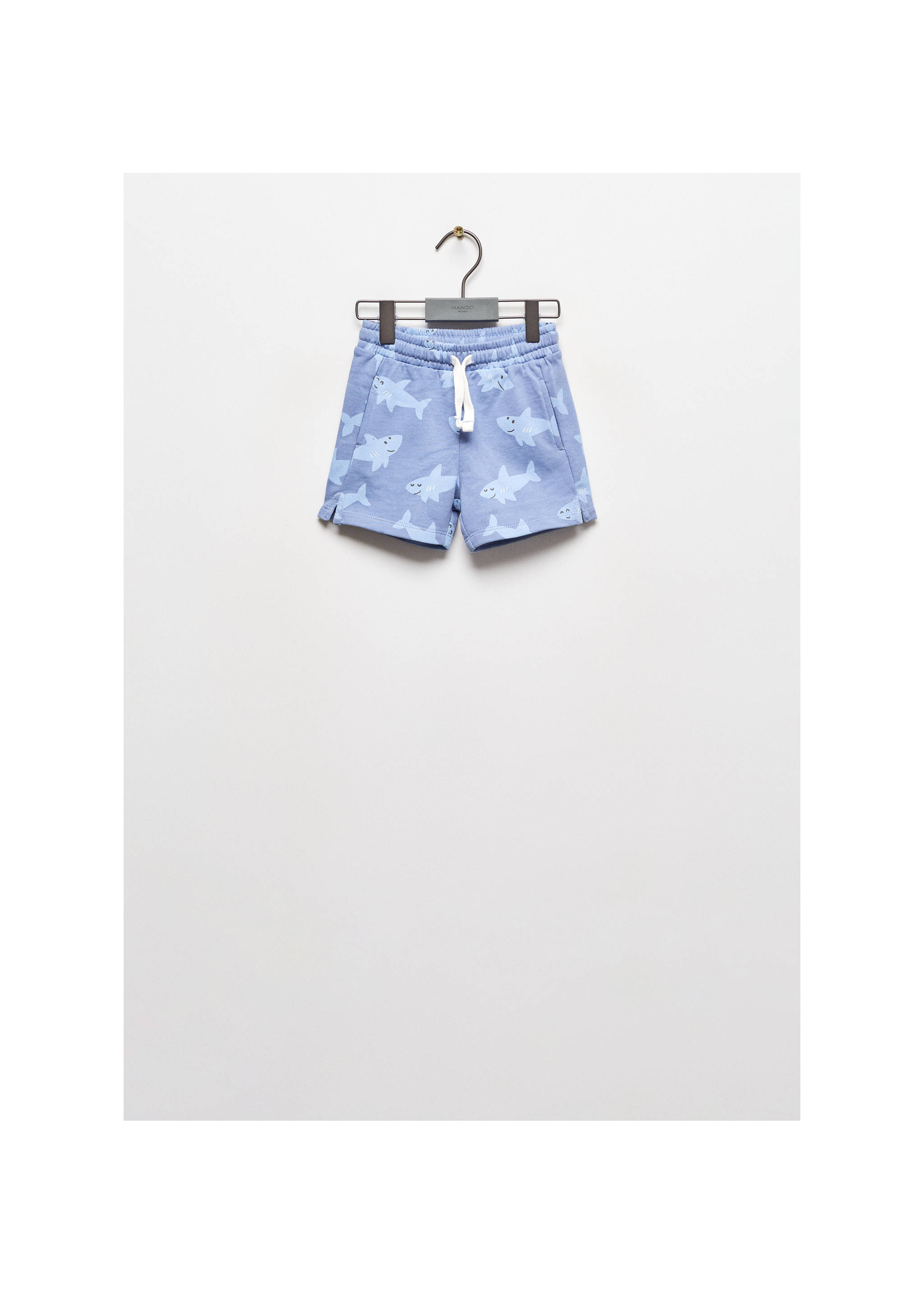 Bermuda taille élastique - Article sans modèle, Bleu. Ref: 67026039-00.