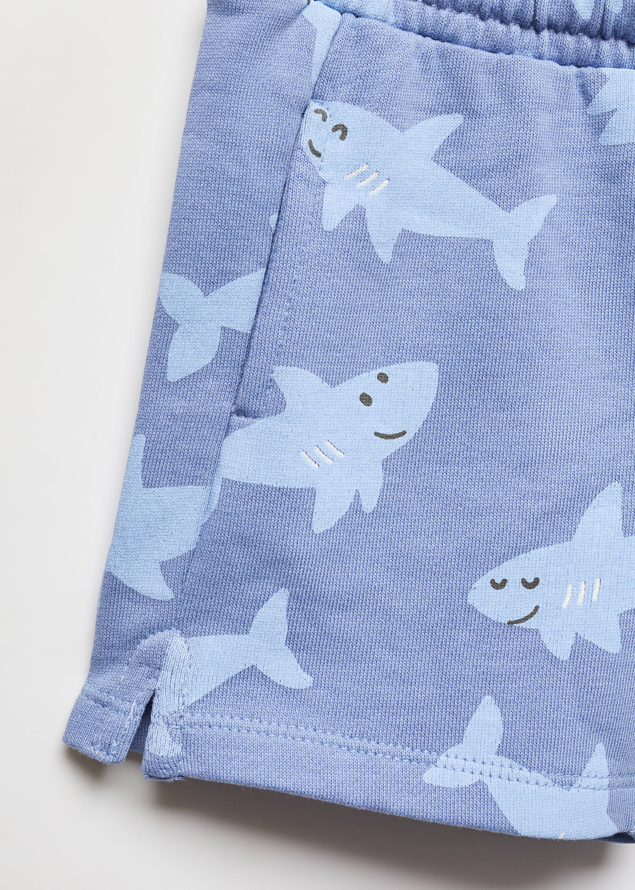 Bermuda taille élastique - Détail de l'article 8, Bleu. Ref: 67026039-00.