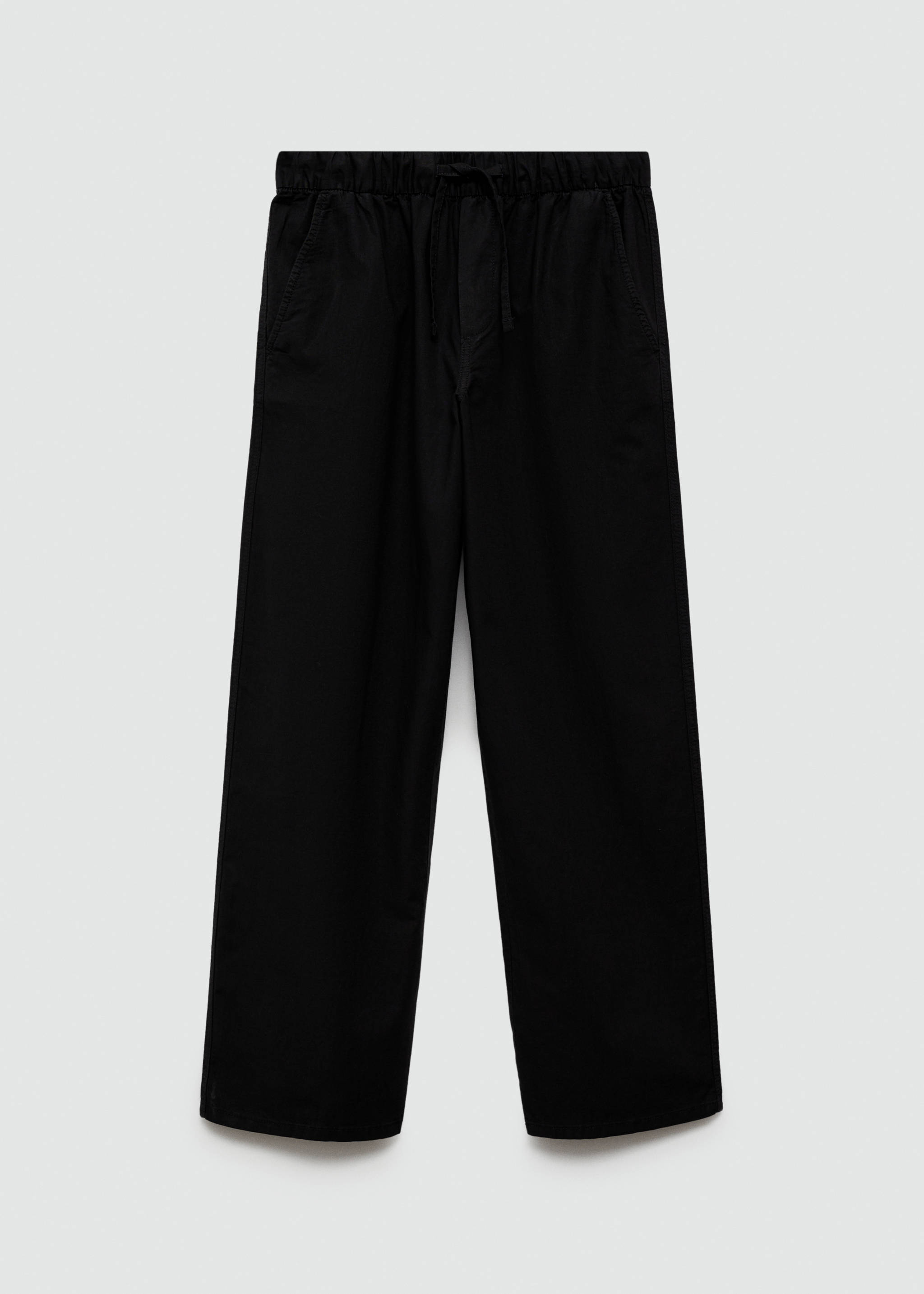 Straight linen-blend trousers - Article without model